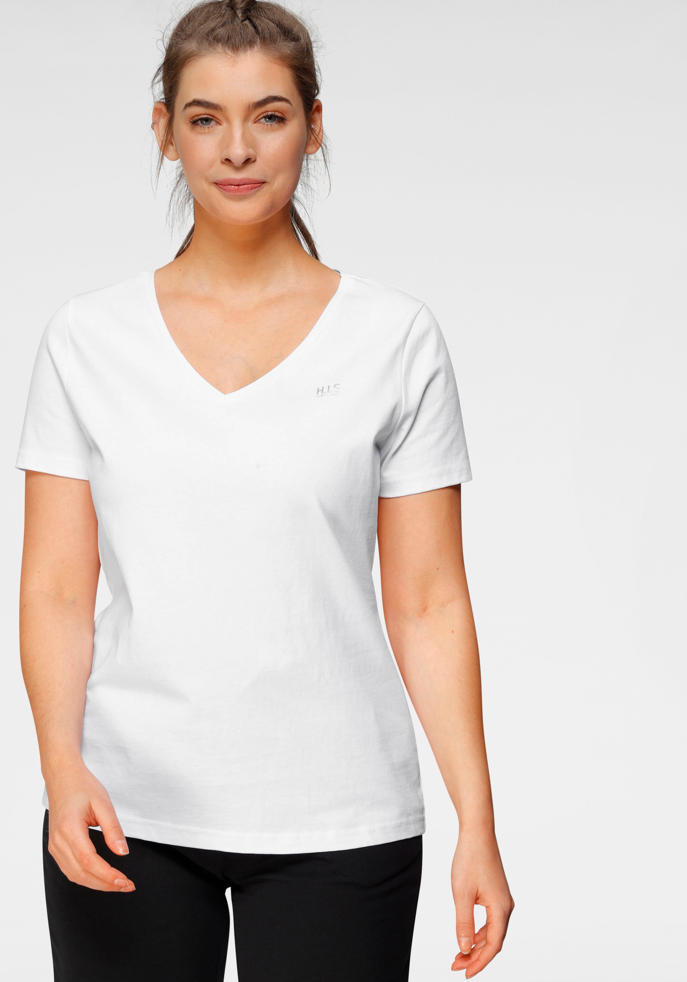 ♕ H.I.S T-Shirt »Essential-Basics«, (Spar-Set, 3er-Pack), Grosse Grössen  versandkostenfrei kaufen | Sport-T-Shirts