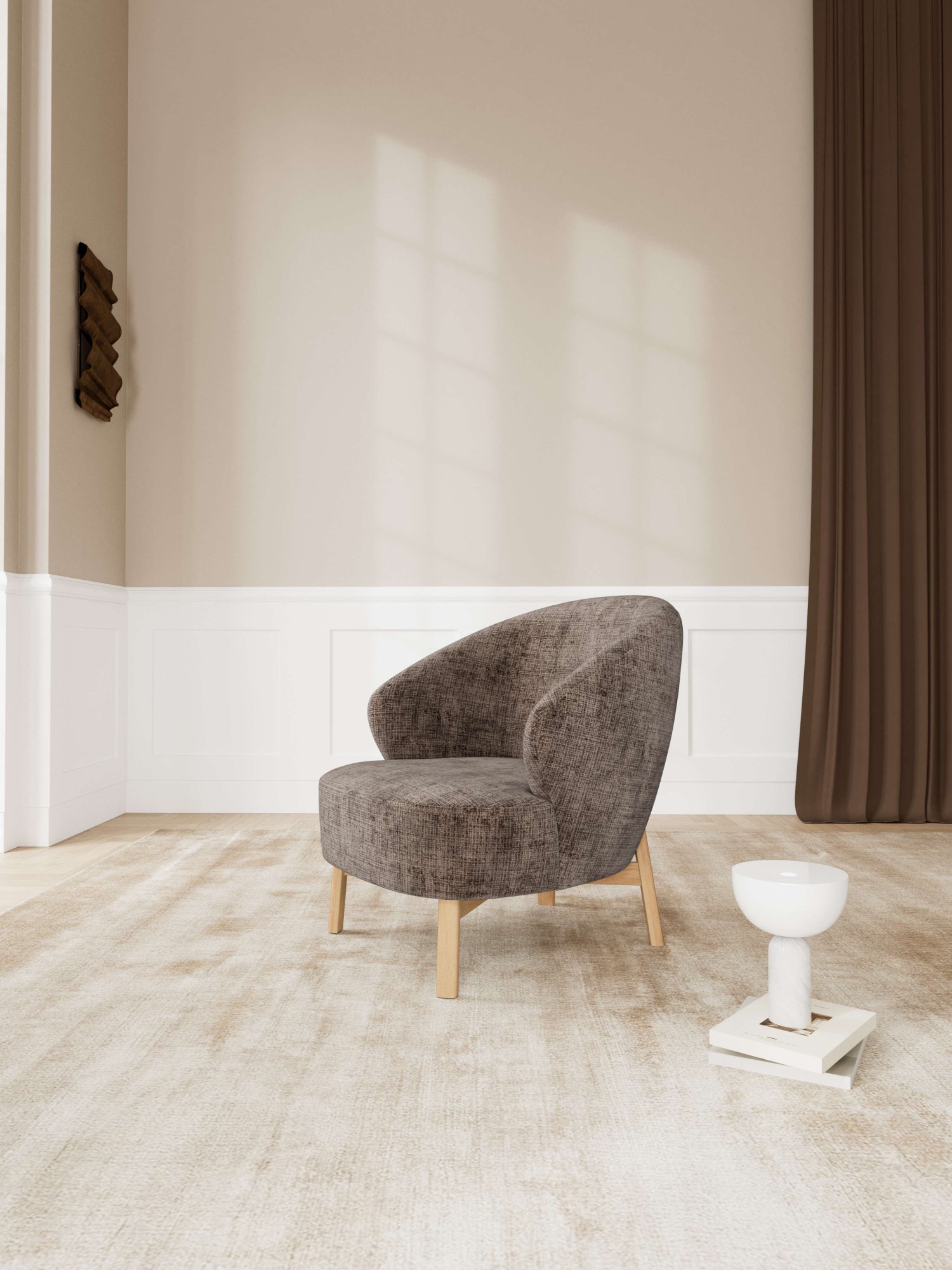 ACTONA GROUP Chaise rembourrée »Relaxsessel, Polstersessel« () Chaise, marron, 77.5x78x78cm