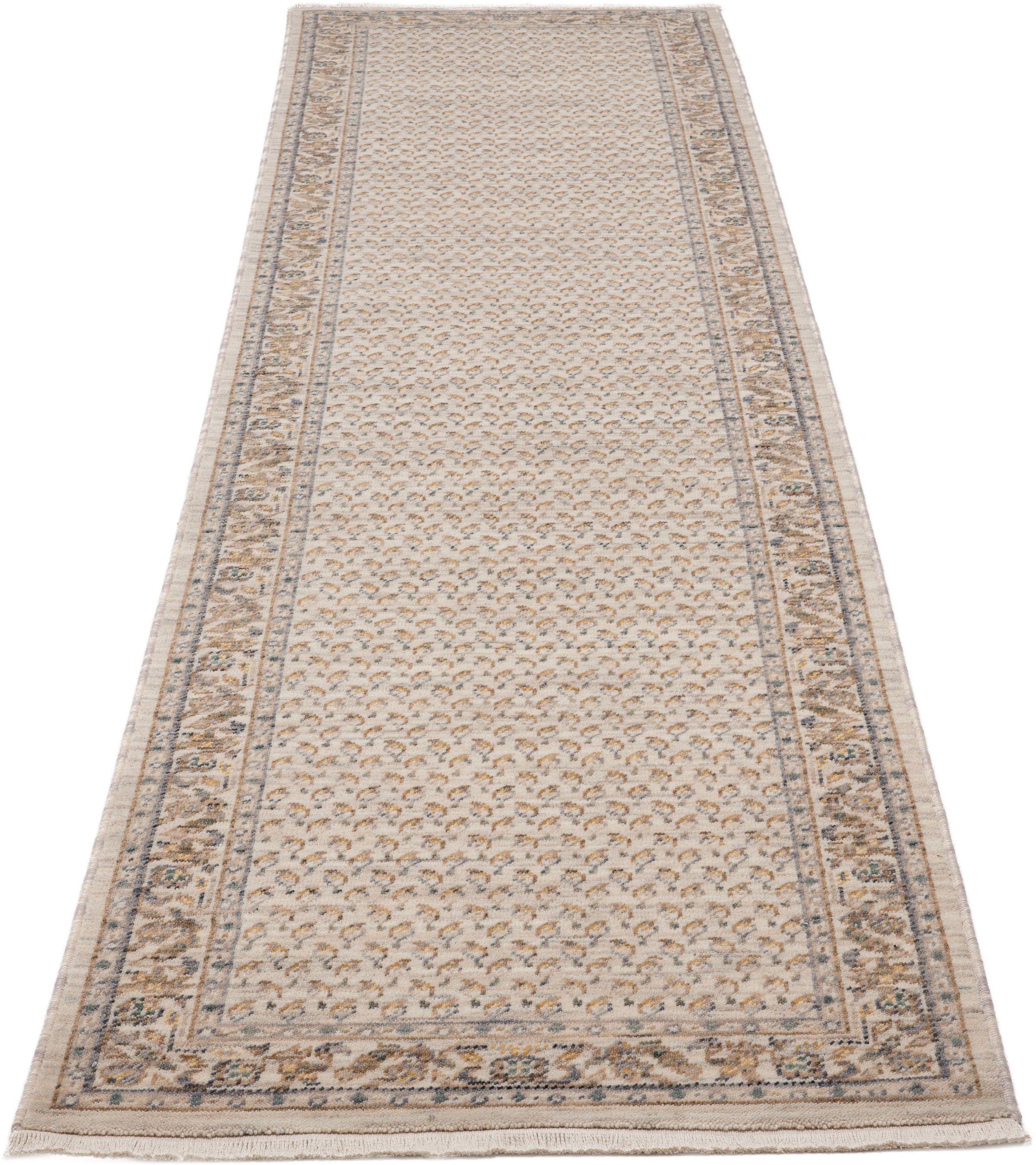 THEKO Wollteppich »Mir«, rechteckig, 10 mm Höhe, Kurzflor, Orient-Optik, mit Bordüre & Fransen, 90% Wolle, pflegeleicht