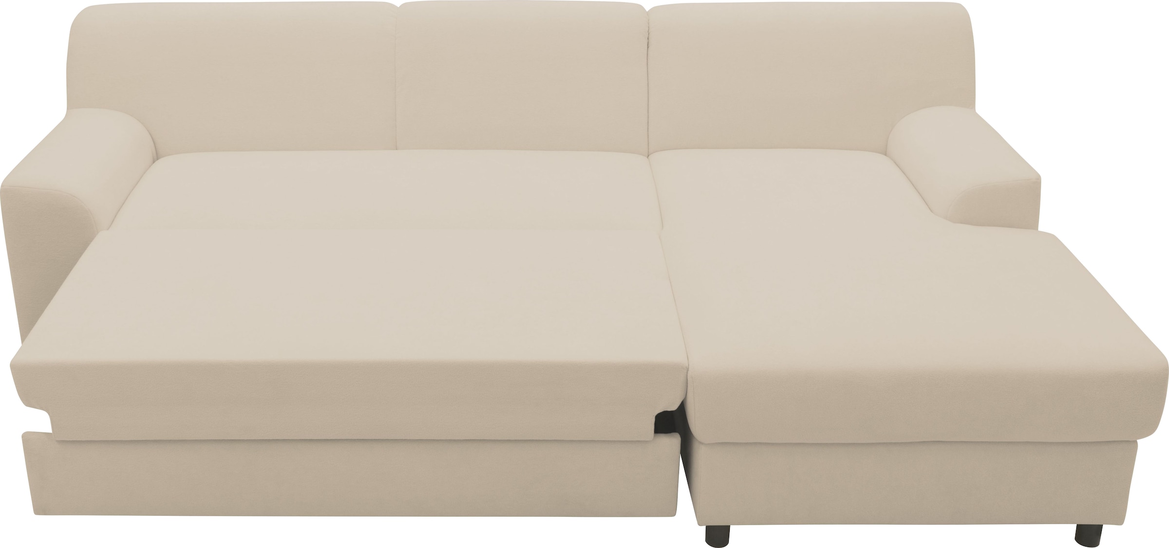 DOMO collection Ecksofa »Turah 2, L-Form, in Cord u. wasserabweisender Microfaser, Federkern«, B/T/H: 241/146/79 cm, incl. Zierkissen, wahlweise mit Bettfunktion