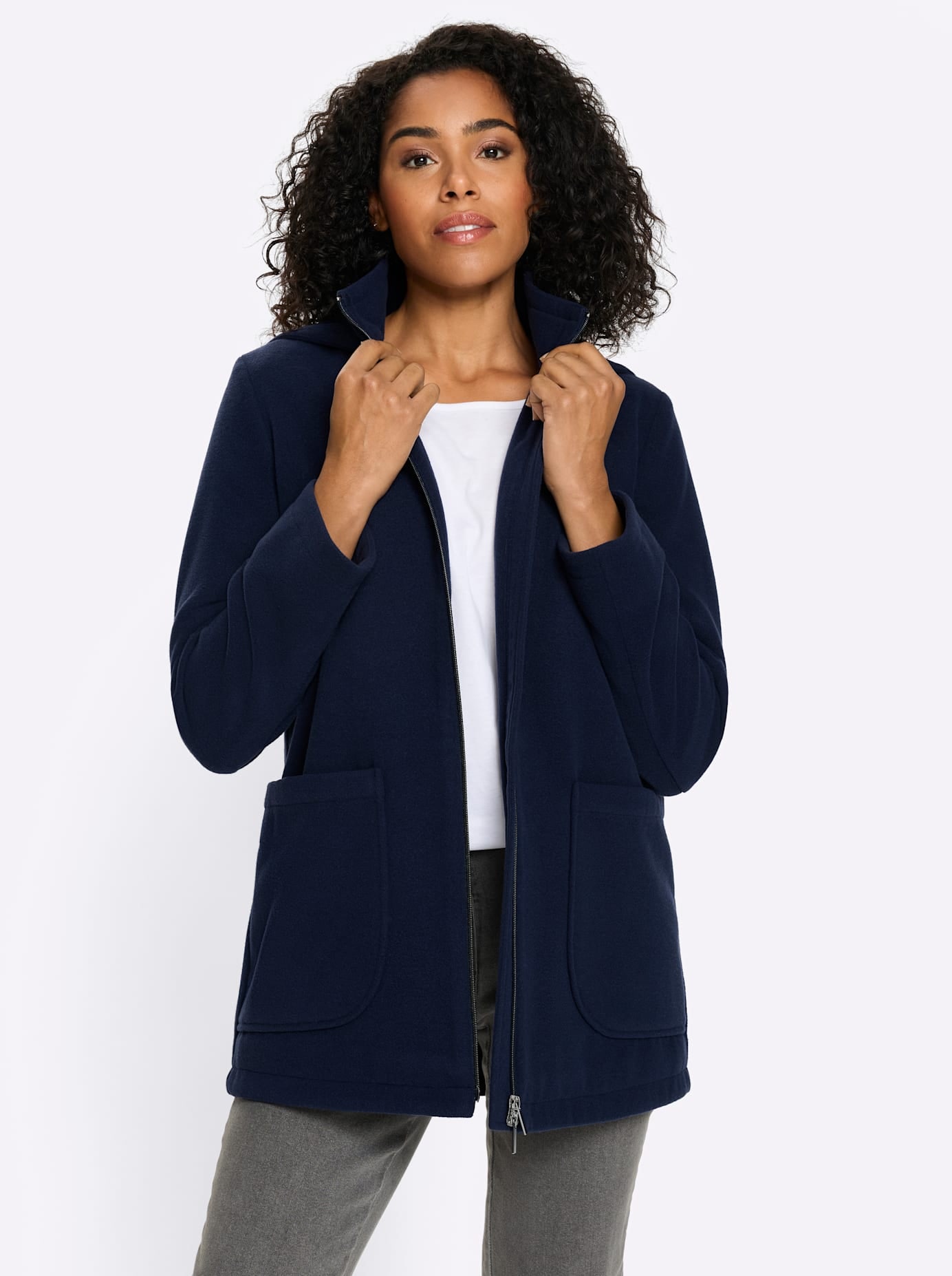Classic Basics Langjacke mit Kapuze