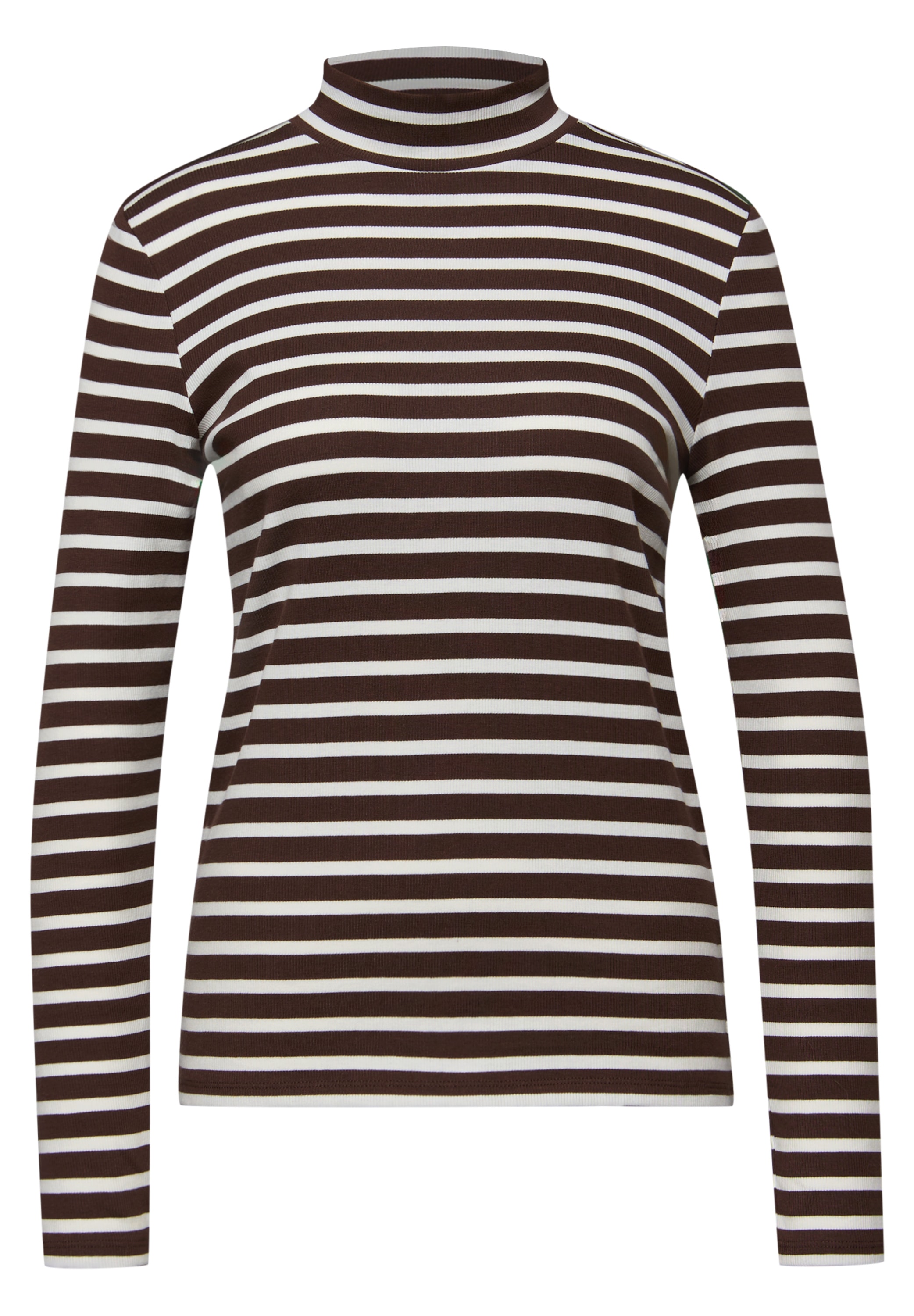 STREET ONE Langarmshirt in Streifen-Optik und mit Turtleneck