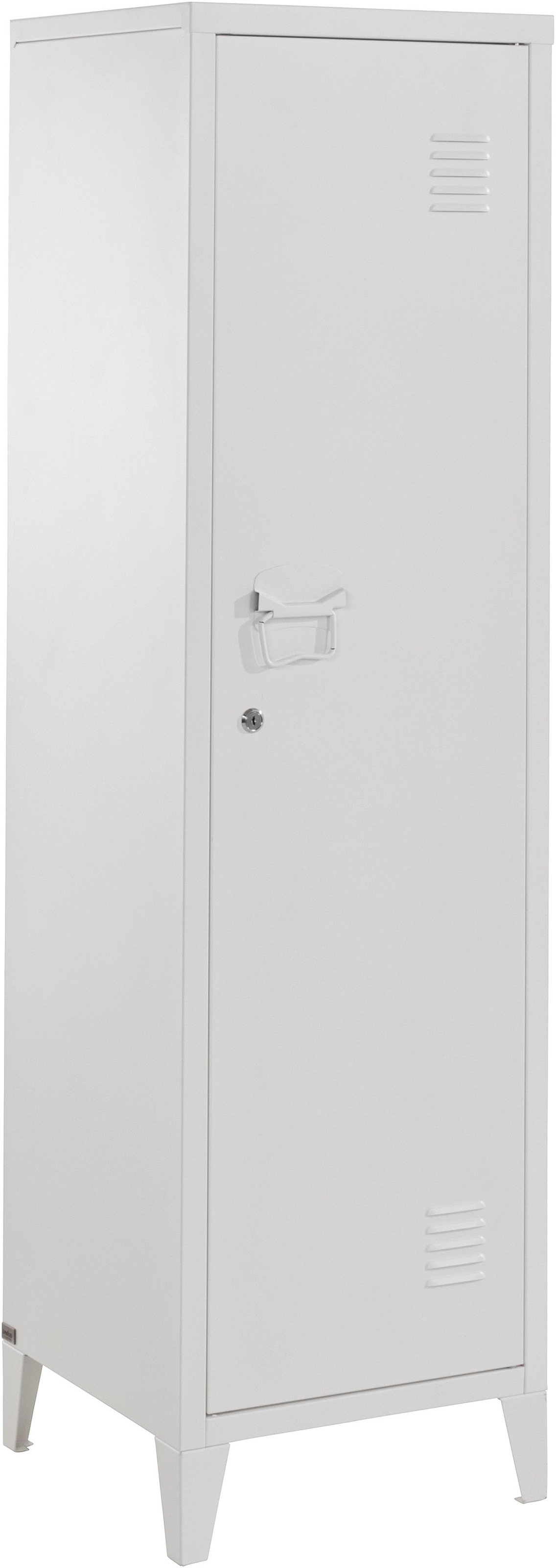 Image of andas Midischrank »Jensjorg«, Midischrank aus pflegeleitem Metall in minimalistishes Design, mit 2 x Einlegeböden hinter der Tür, mit Schlüssel in verschiedenen Farbvarianten erhältlich, Höhe 137 cm bei Ackermann Versand Schweiz