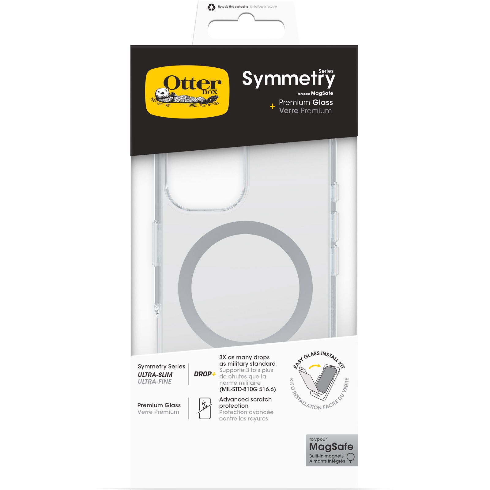 Otterbox Handyhülle »Symmetry MagSafe + Premium Glass«, Backcover, Schutzhülle, Handyschutzhülle, Case, Schutzcase, stossfest
