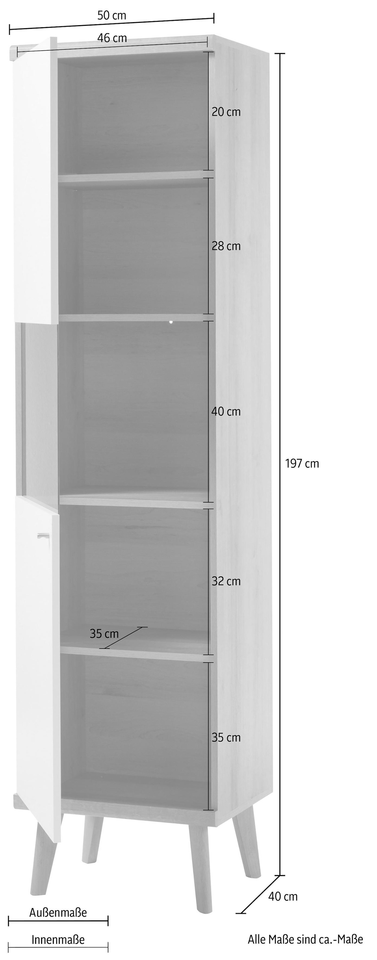 andas Vitrine »Merle«, Scandi Design, Höhe 197 cm, aus der freundin Home  Collection jetzt kaufen