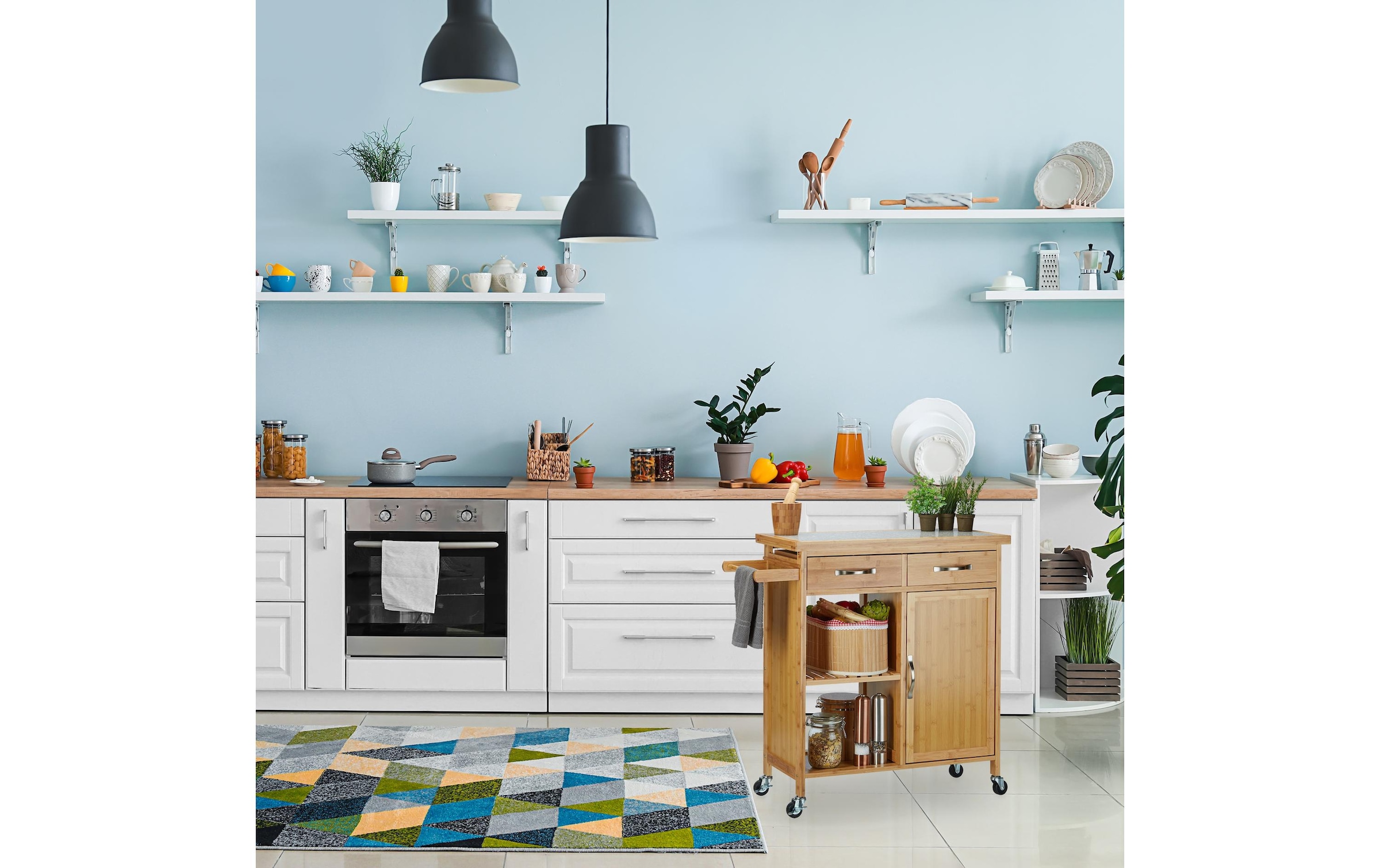 relaxdays Chariot de cuisine »85.5 x 89.5 x 36 cm«