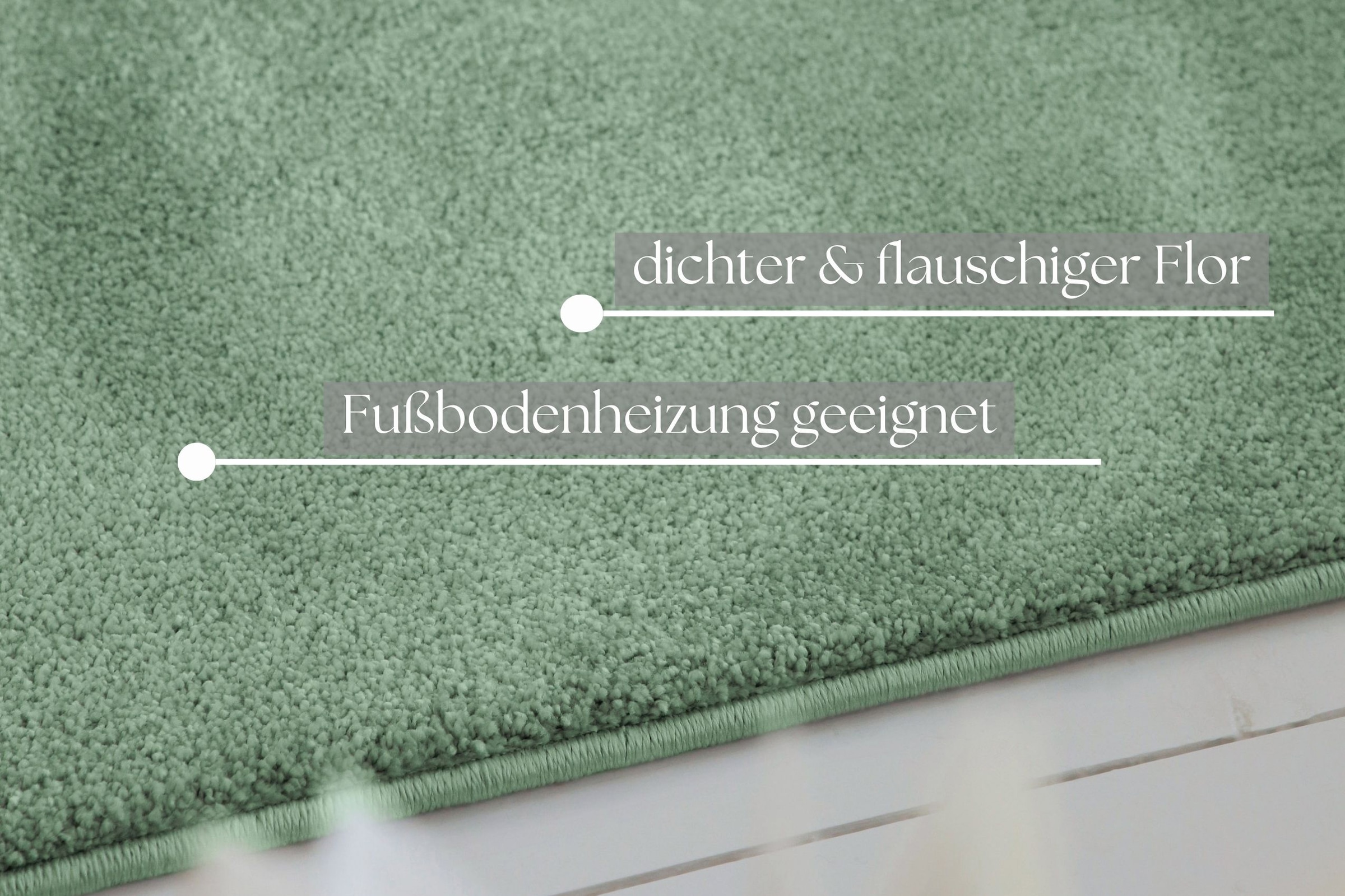 GOODproduct Tapis »Lisbea« Rectangulaire 17 mm Höhe moderner dichter weicher Kurzflorteppich, Wohnzimmer, Schlafzimmer