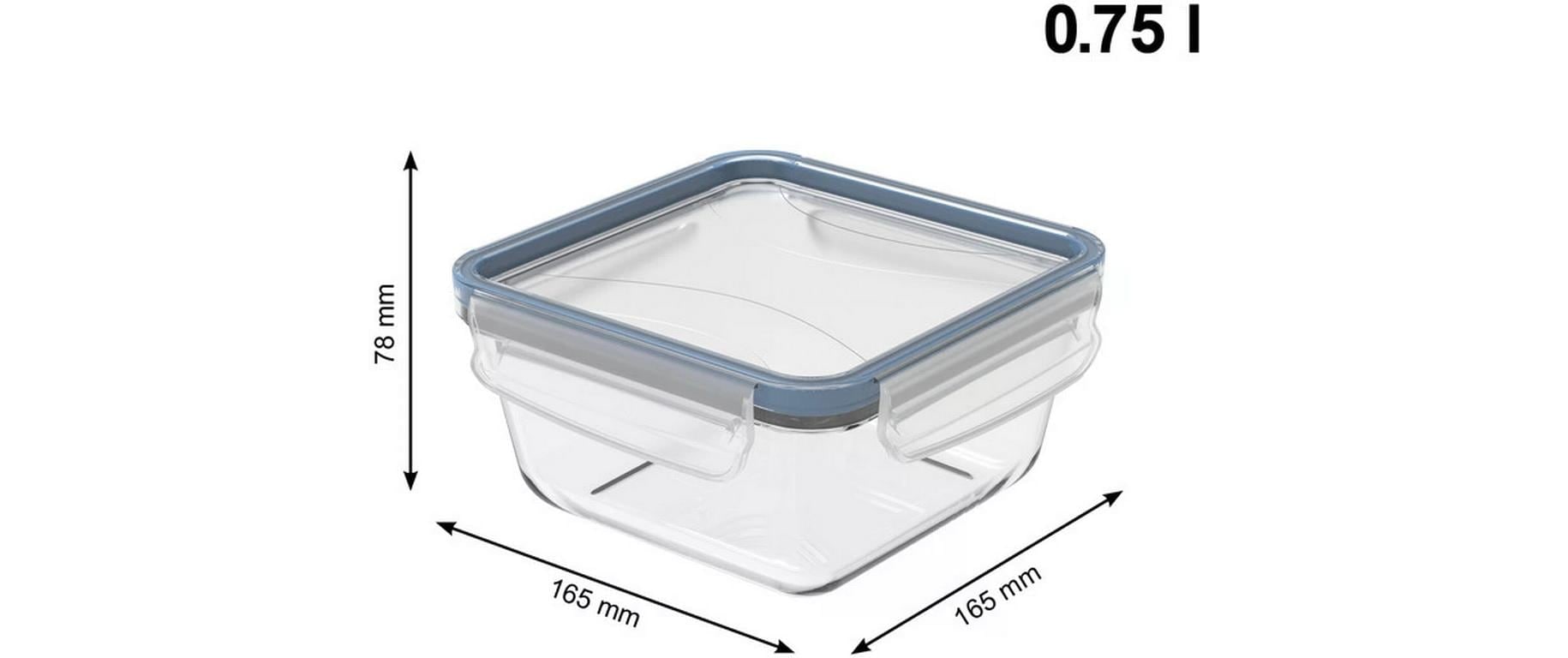 ROTHO Vorratsglas »Click & Lock 3 x 0.75 l«, (3 tlg.)
