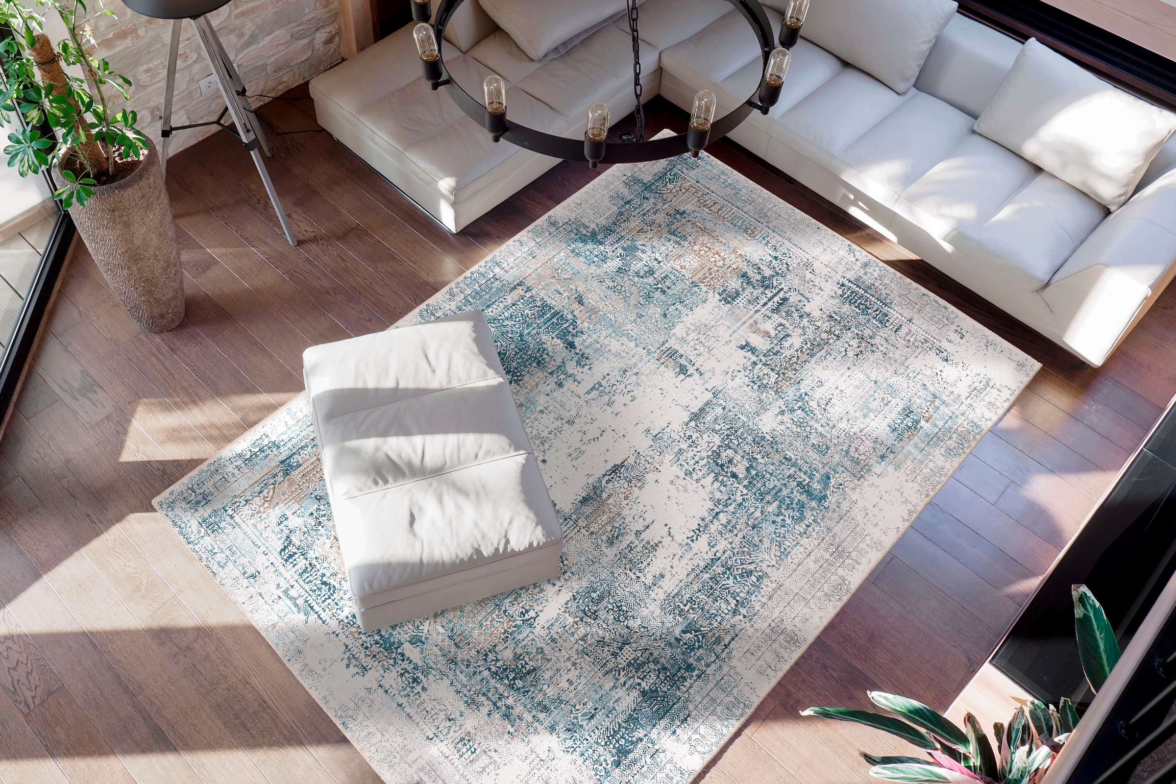 me gusta Teppich »Faye 1025« rechteckig 6 mm Höhe Flachgewebe, gedrucktes Motiv, Wohnzimmer, Esszimmer