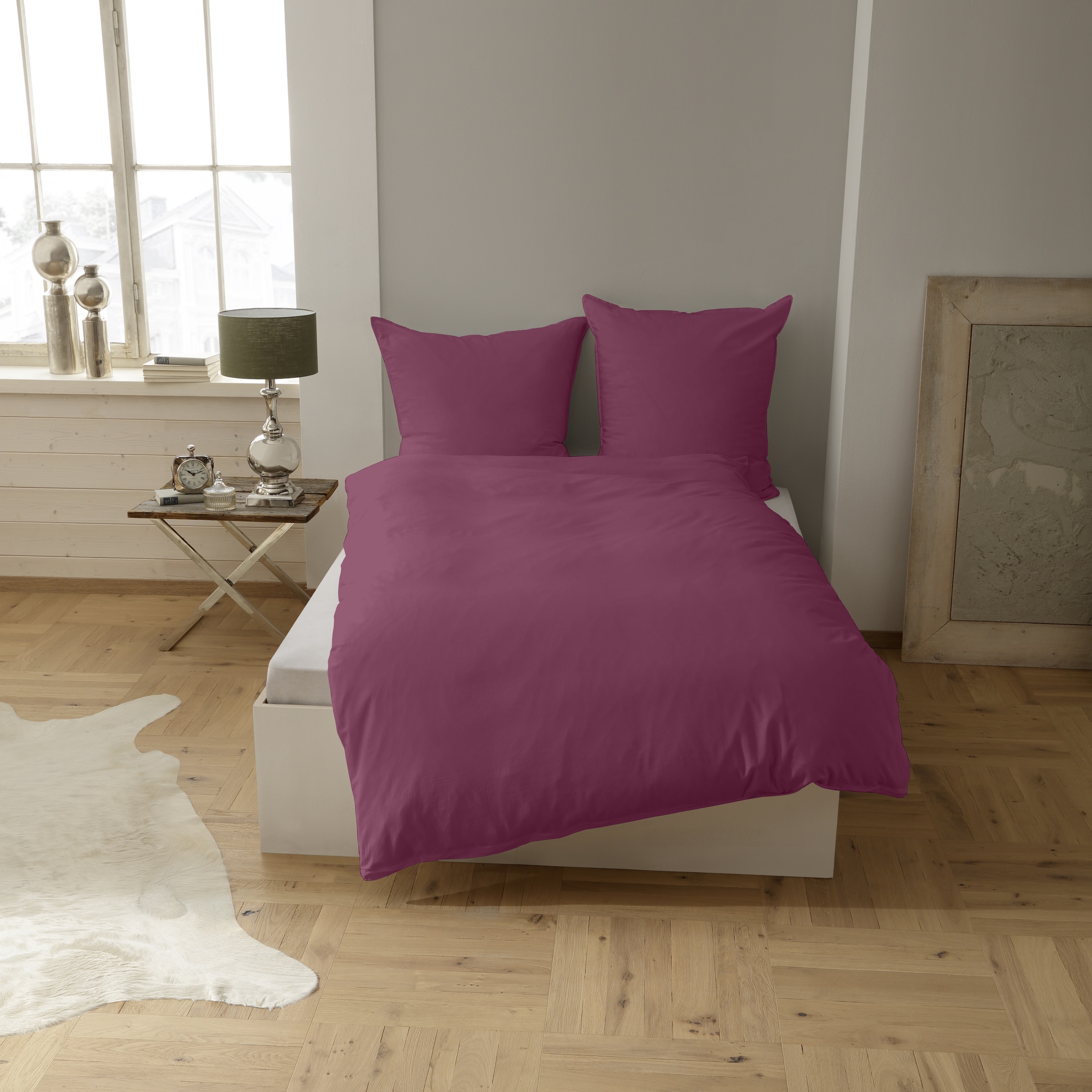 CASATEX Bettwäsche »Uni«, Uni Design, Reissverschluss, tolle Farben