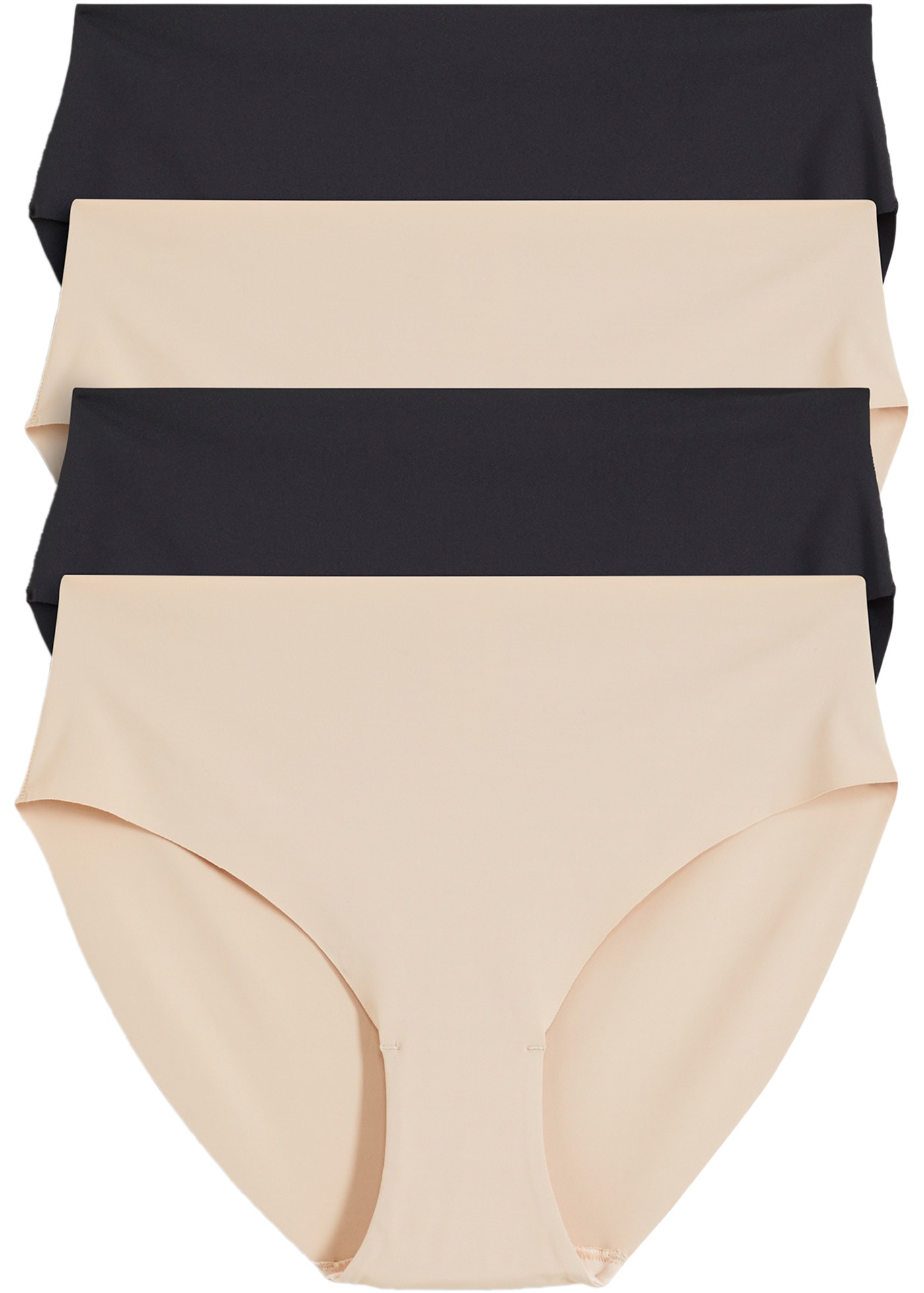 Image of bonprix Panty Packung, 4 Stk. klassischer Stil, nahtlose Kanten, aus Polyamid und Elasthan