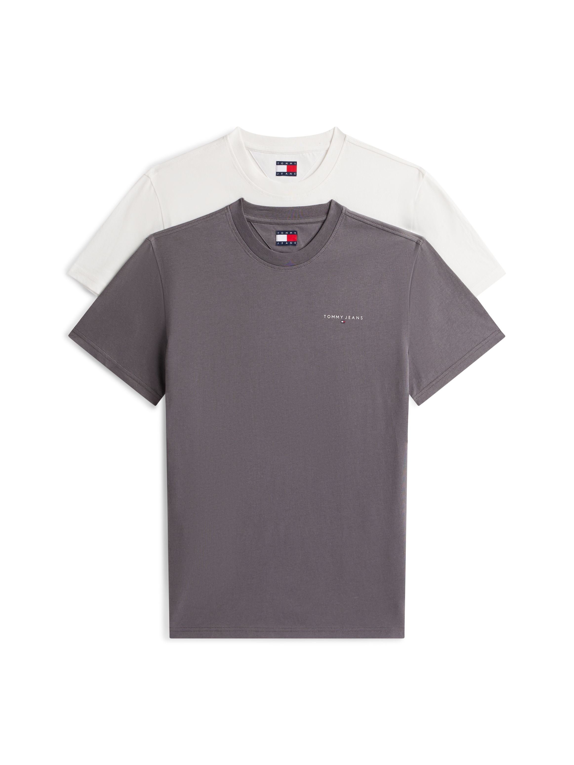 Image of Tommy Jeans T-Shirt "TJM SLIM FIT LINEAR 2PACK" Packung, 2 Stk. Rundhals, Jersey