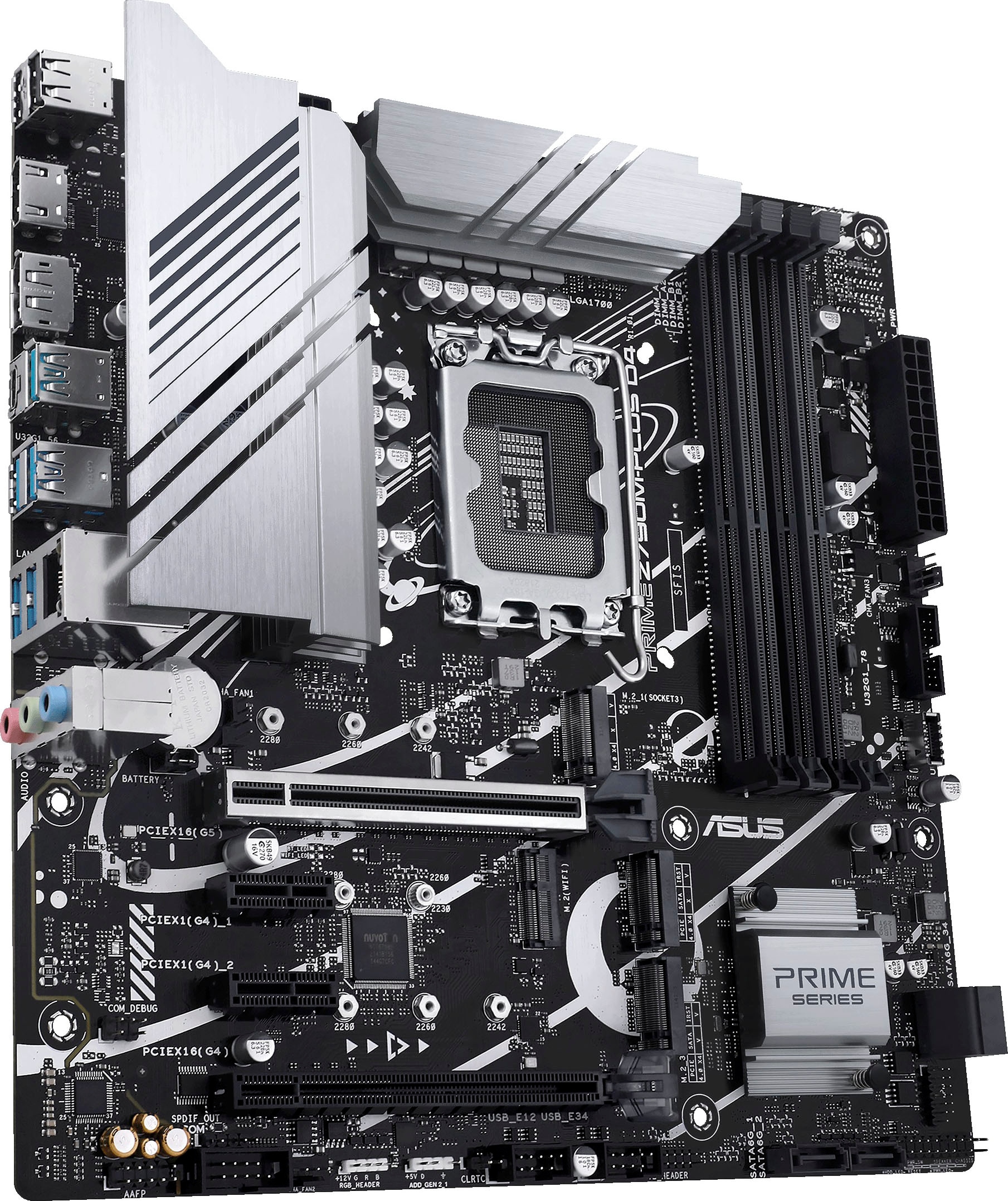 Asus Mainboard »PRIME Z790M-PLUS D4«, Intel LGA 1700 (mATX, PCIe 5.0, DDR4 Speicher, 3x M.2, Aura Sync