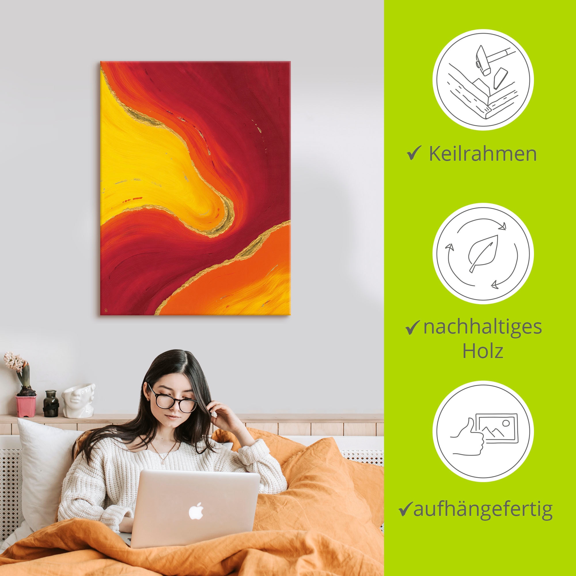 Artland Wandbild »Raum I«, Gegenstandslos, (1 St.), als Alubild, Leinwandbild, Wandaufkleber oder Poster in versch. Grössen