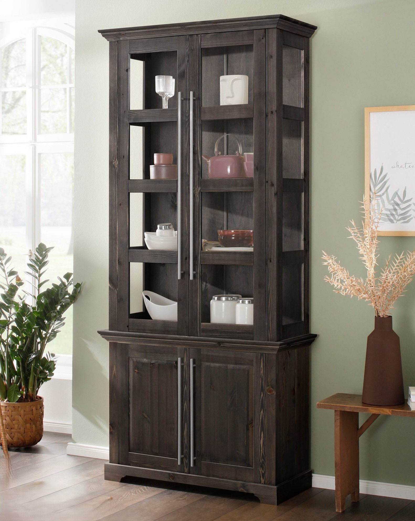GOODproduct Vitrines »Melissa« en pin massif, certifié FSC®, largeur 94 cm