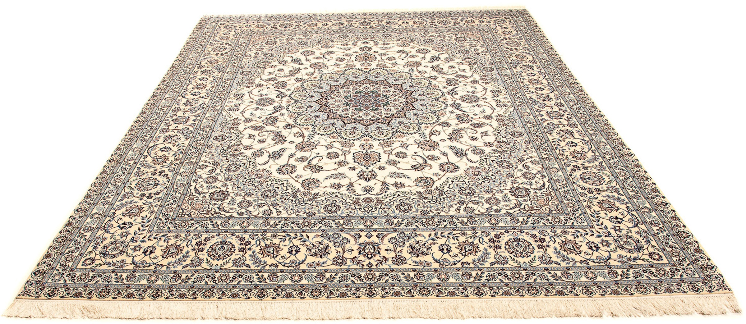 Image of morgenland Orientteppich »Perser - Nain - Premium - 330 x 255 cm - beige«, rechteckig, 6 mm Höhe, Wohnzimmer, Handgeknüpft, Einzelstück mit Zertifikat bei Ackermann Versand Schweiz