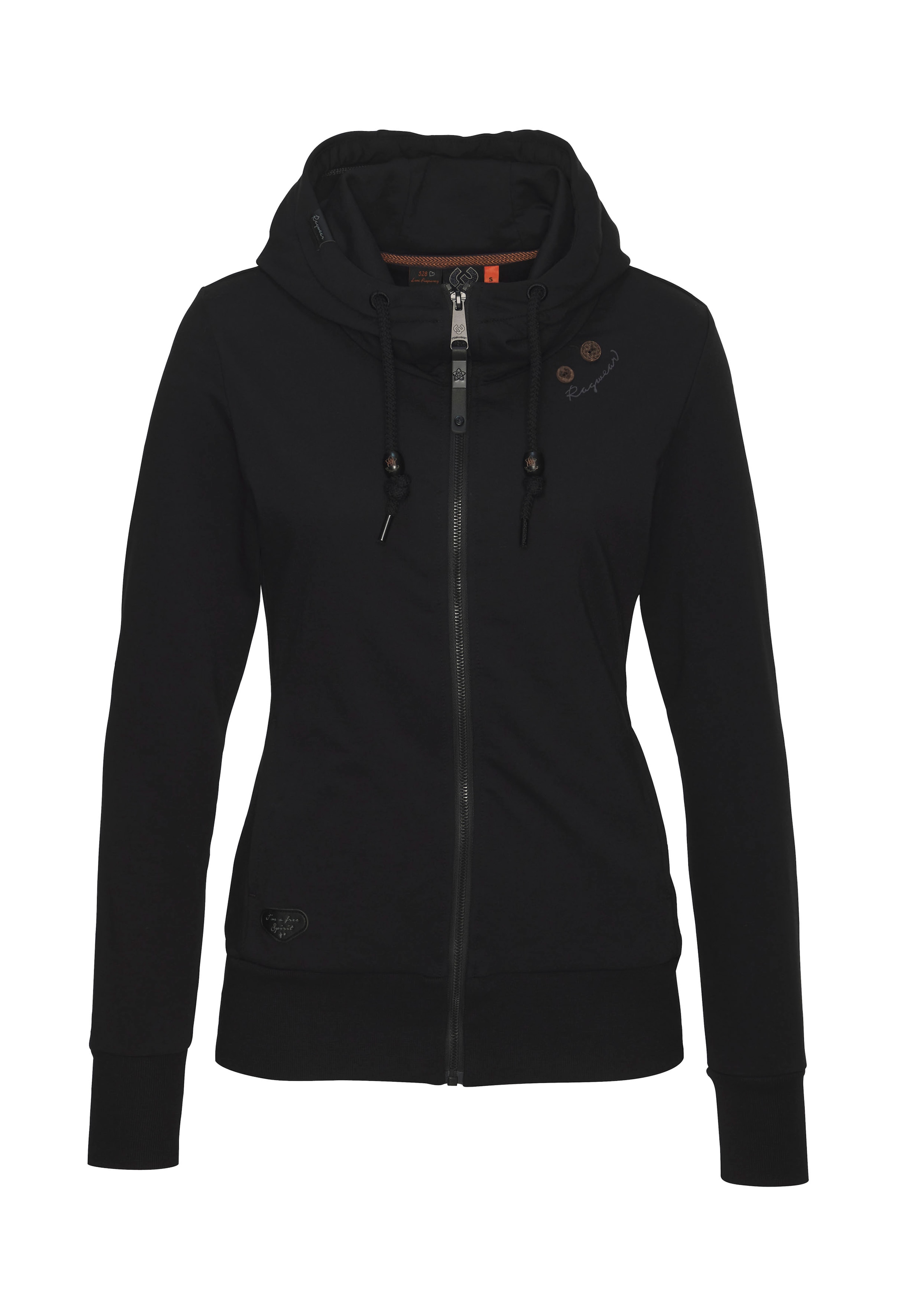 Ragwear Sweatjacke »PAYA CORE«, mit Logo Stickerei und Zierknöpfen