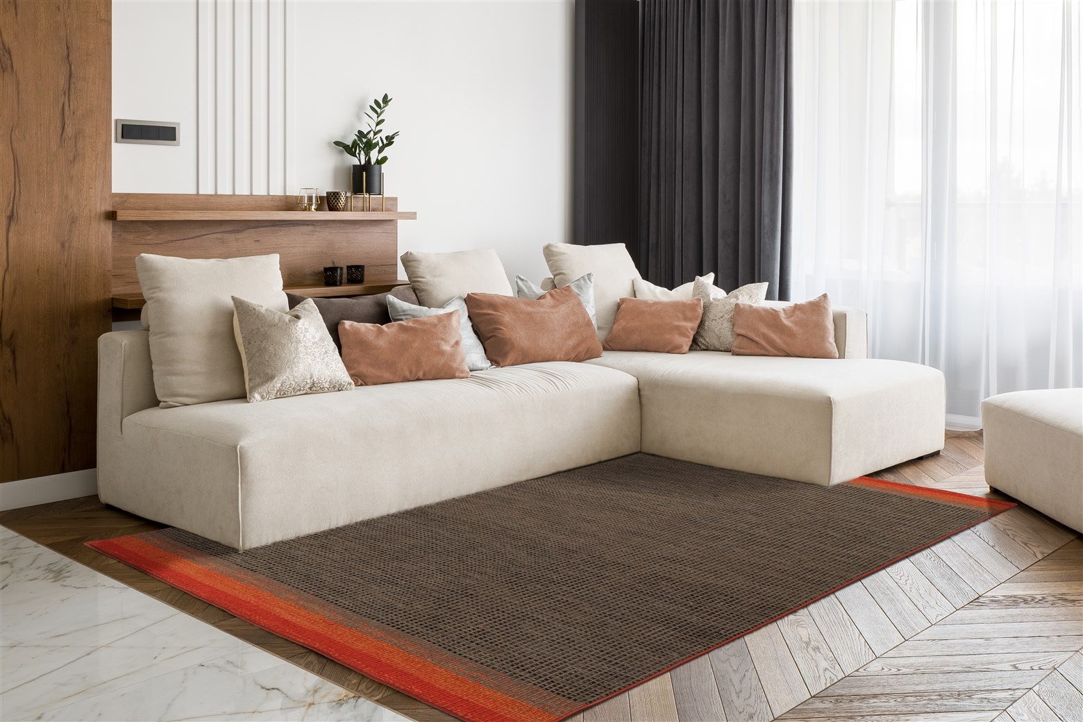 Padiro Teppich »Twice 325« rechteckig 13 mm Höhe Handgearbeitet, Naturteppich, beidseitig verwendbar