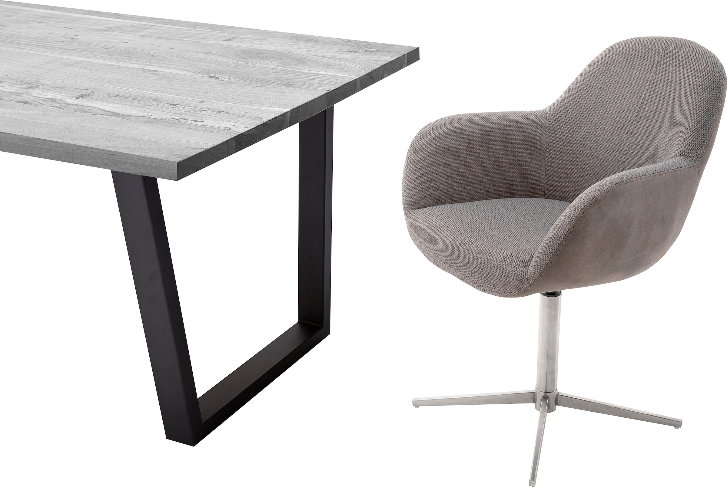mit Stuhl »Melrose«, Nivellierung Esszimmerstuhl jetzt 2 St., kaufen 360°drehbar furniture MCA (Set),