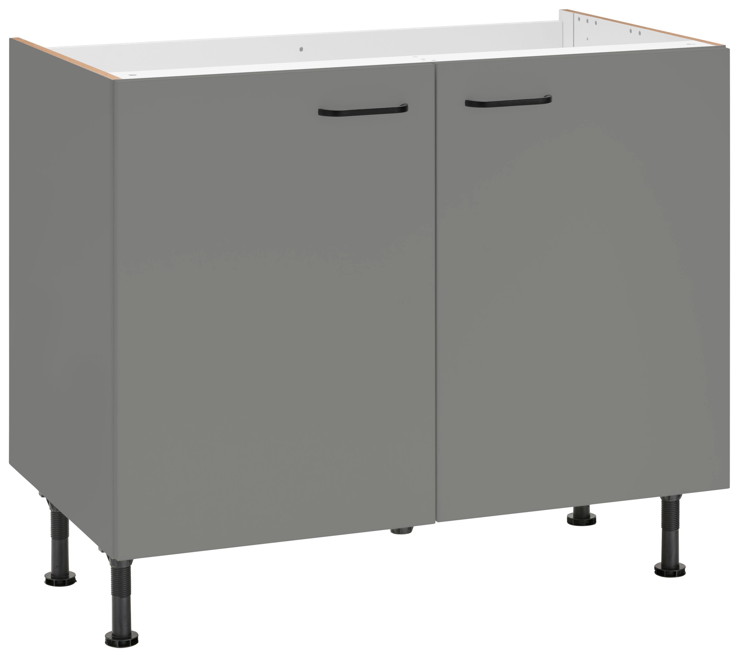 Image of OPTIFIT Spülenschrank »Elga«, mit Soft-Close-Funktion, höhenverstellbaren Füssen und Metallgriffen, Breite 100 cm bei Ackermann Versand Schweiz