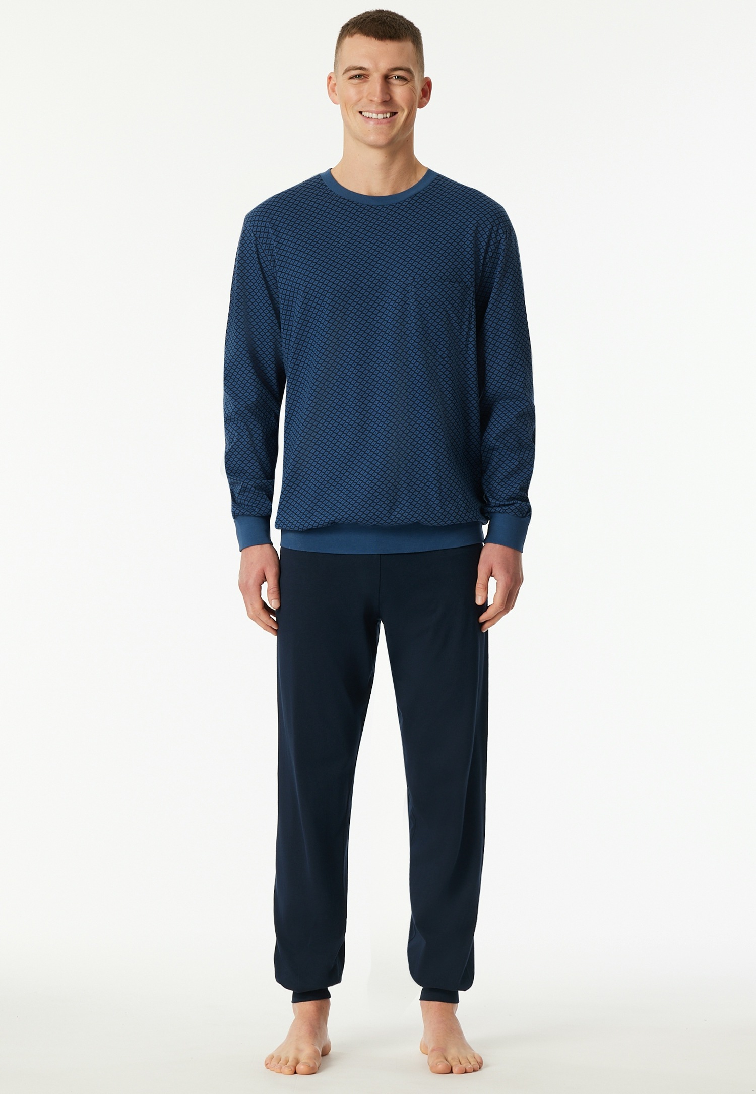 Schiesser Schlafanzug »Comfort Essentials« 2 tlg. mit angenehmen Bündchen