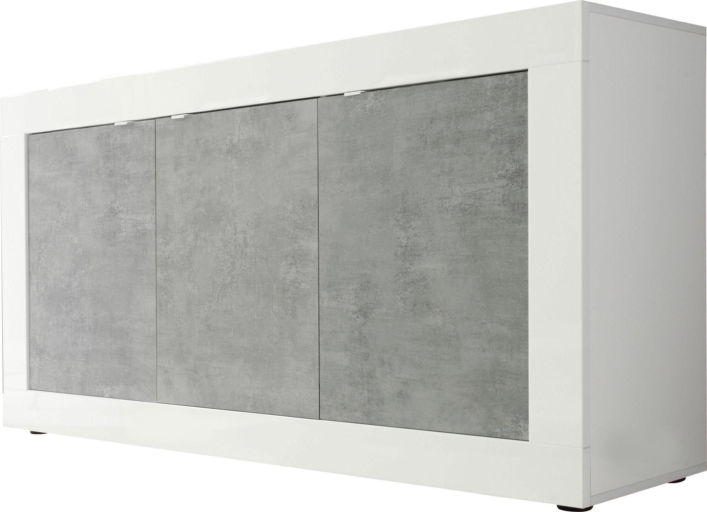 Image of Home affaire Sideboard "Basic Breite 160 cm, Kommode 3 Türen, Anrichte," Metallgriff, moderne Rahmenoptik, viel Stauraum, Farbauswahl