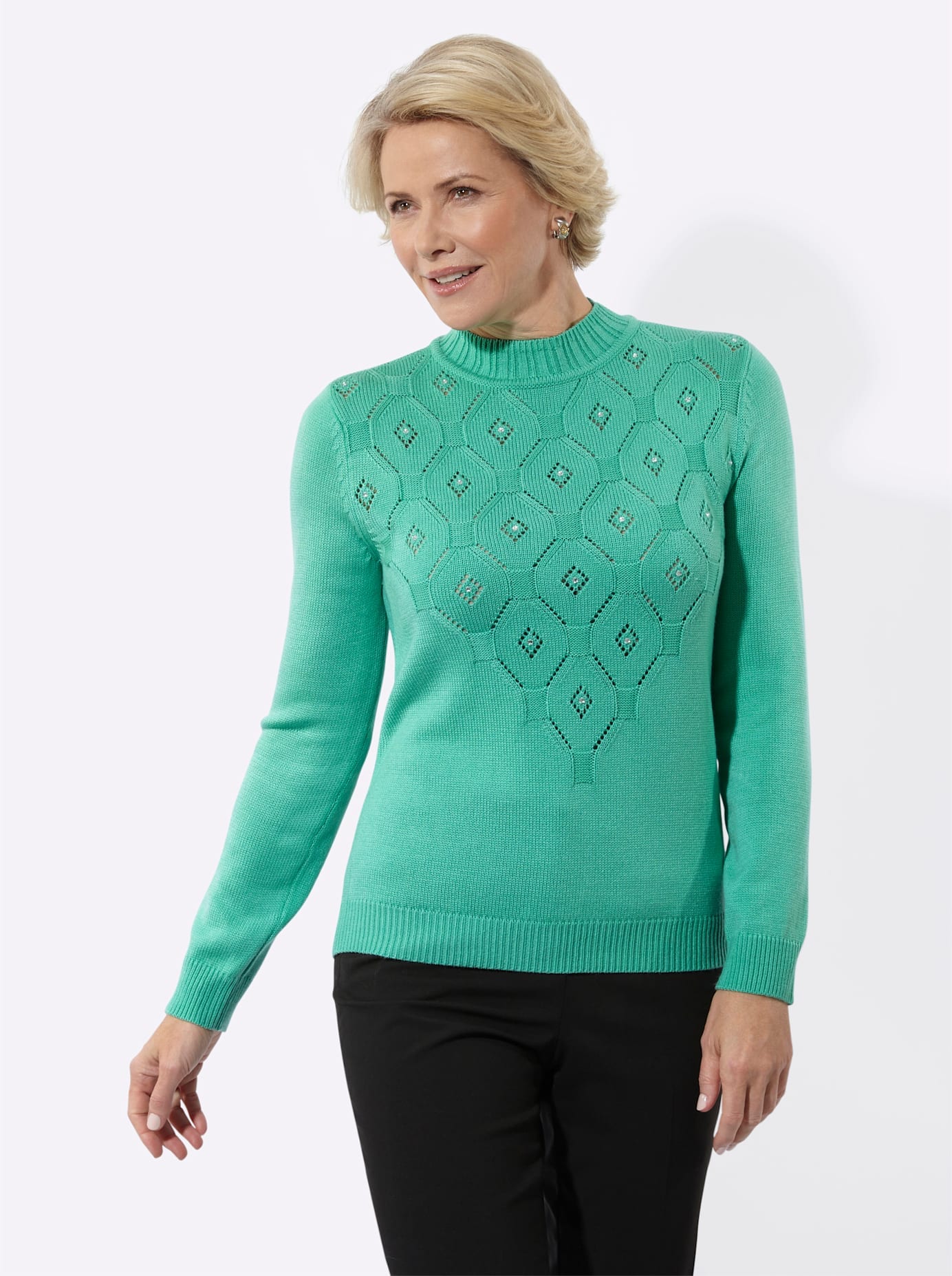 Image of Classic Strickpullover "Stehkragen-Pullover"