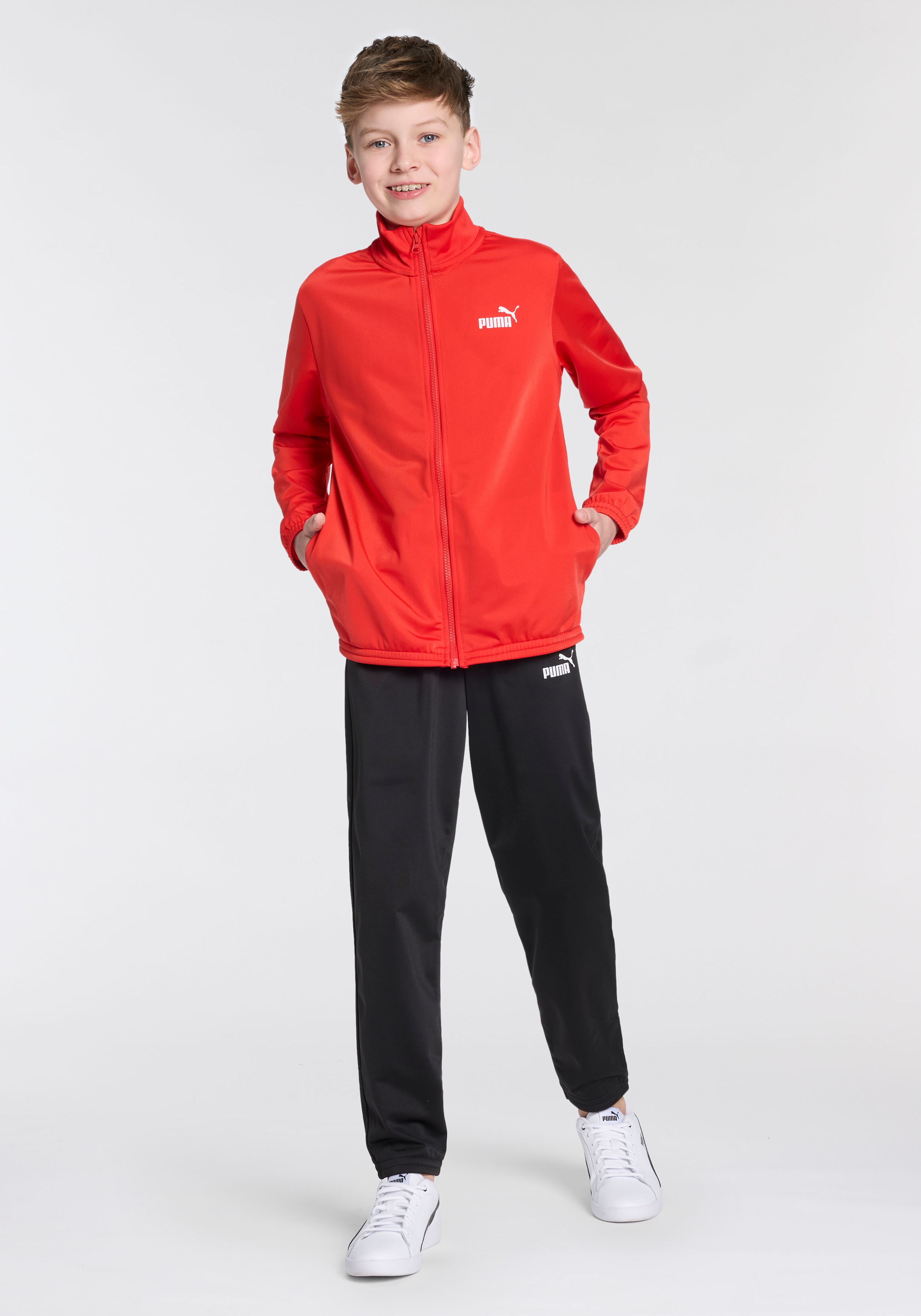 Image of PUMA Trainingsanzug "POLY SUIT B" 2 Stk. zweiteiliges Set mit Jacke und Hose, für Jugendliche, Regular Fit
