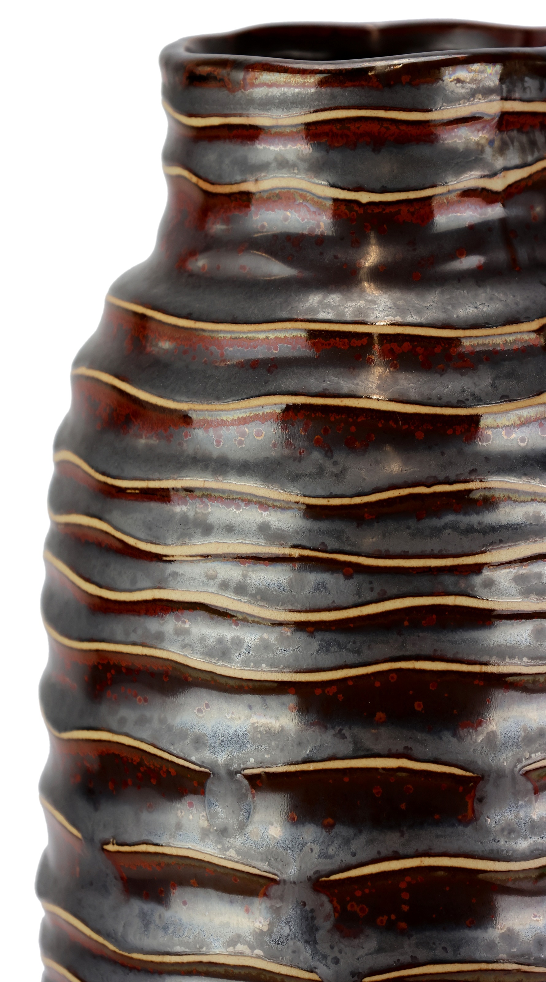 I.GE.A. Dekovase "Vase aus Keramik" Dekovase Blumenvase Modern für Tischdeko Tischvase Deko Trockenblume