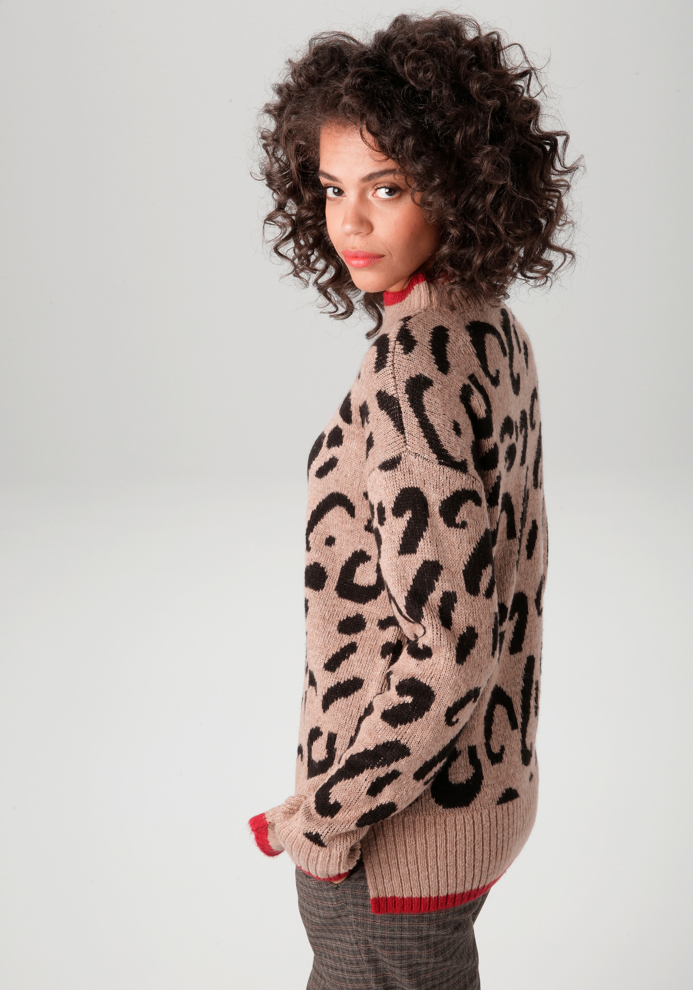 Aniston CASUAL Strickpullover, im extravaganten Animal-Muster - NEUE KOLLEKTION