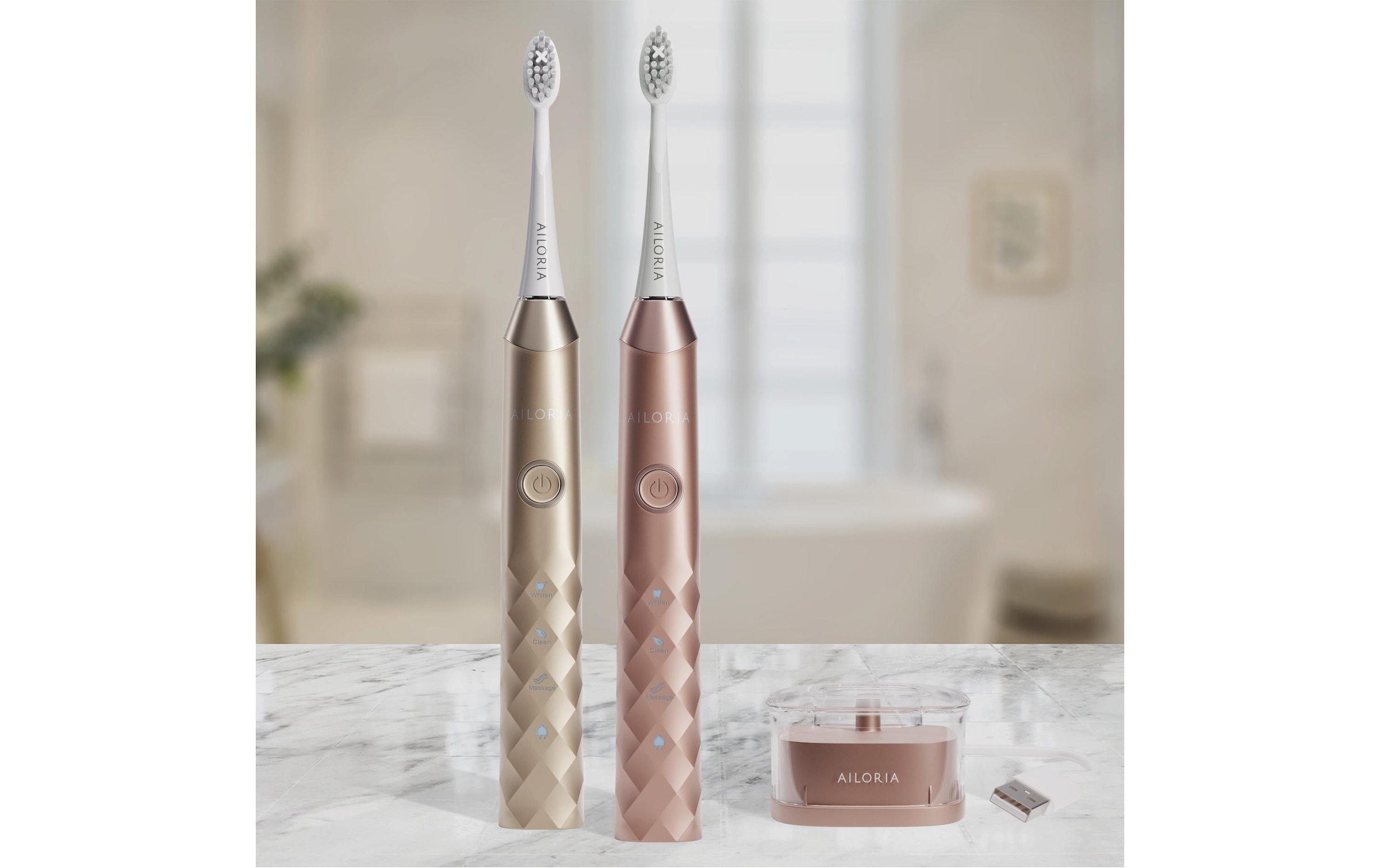 AILORIA Brosse à dents électrique »Schallzahnbürste Shine Bright Set« Schallzahnbürste Sommer-Edition mit Etui