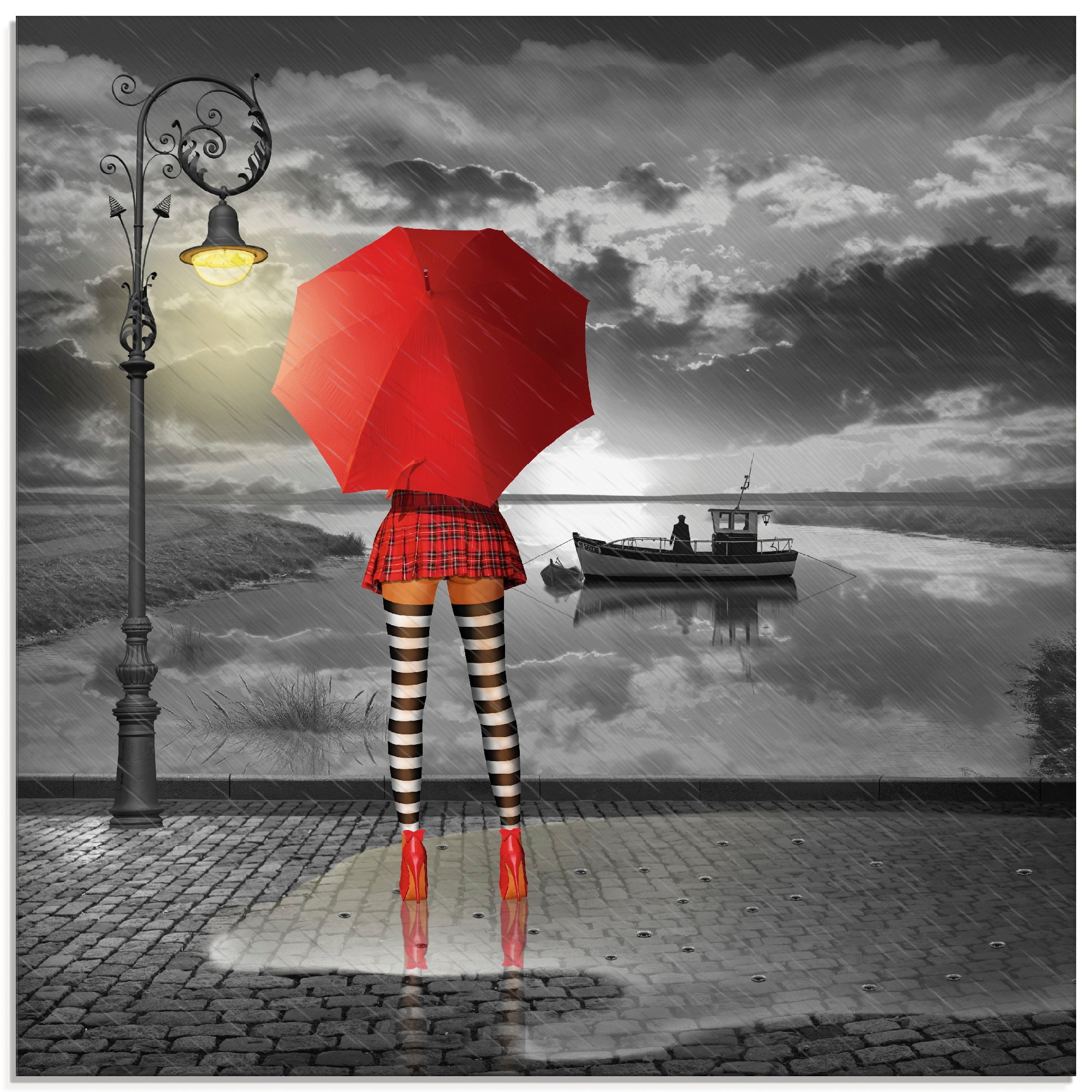 Image of Artland Glasbild »Sonnige Aussichten«, Frau, (1 St.) bei Ackermann Versand Schweiz