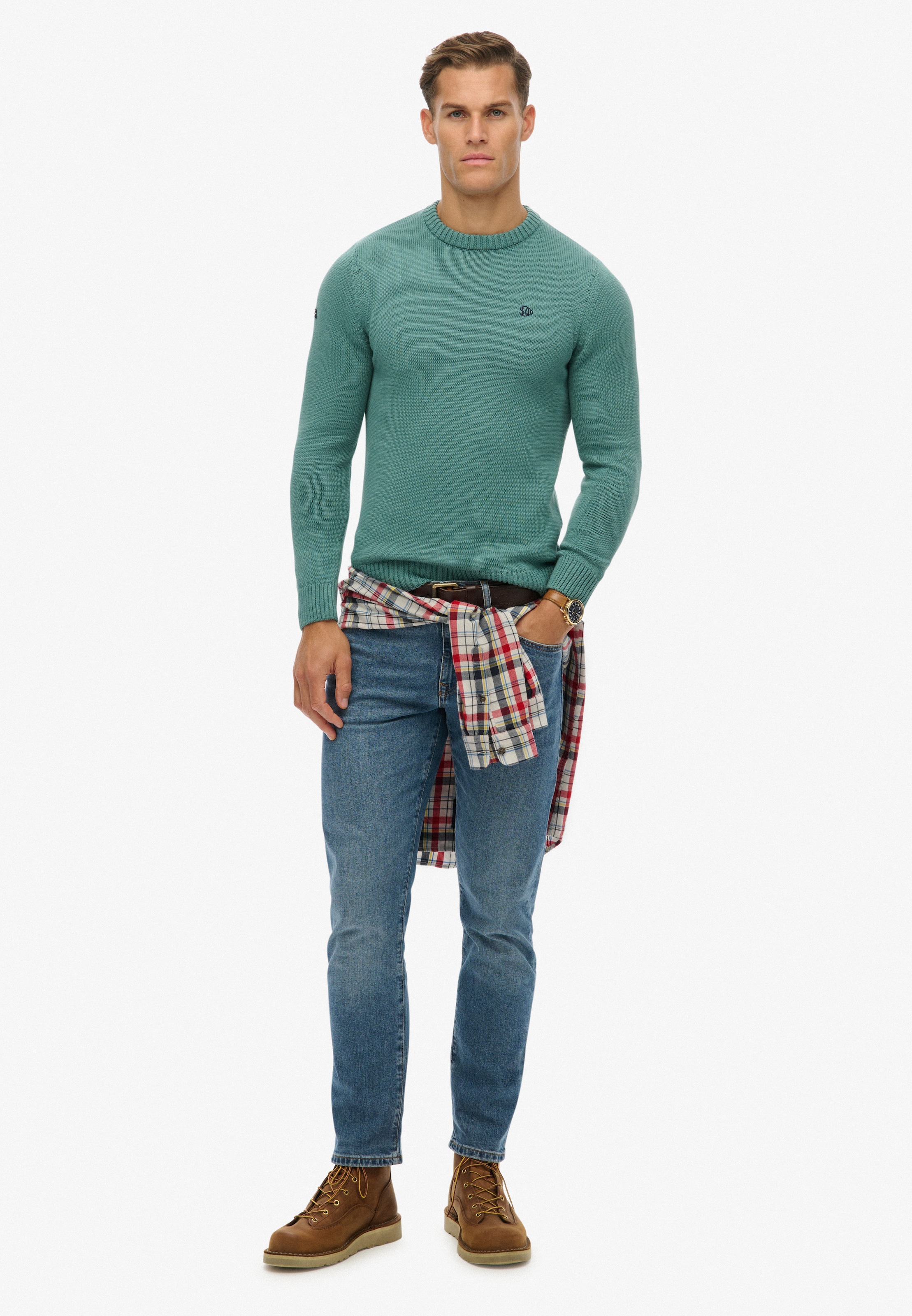 Superdry Pull en tricot »PREPPY COTTON JUMPER« coton, coupe régulière