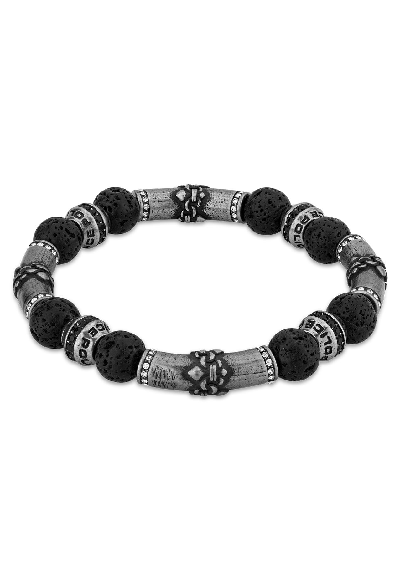 Image of Police Edelstahlarmband »BEADS, PEJGB2112401«, mit Glassteinen und Lavastein-Kugeln bei Ackermann Versand Schweiz