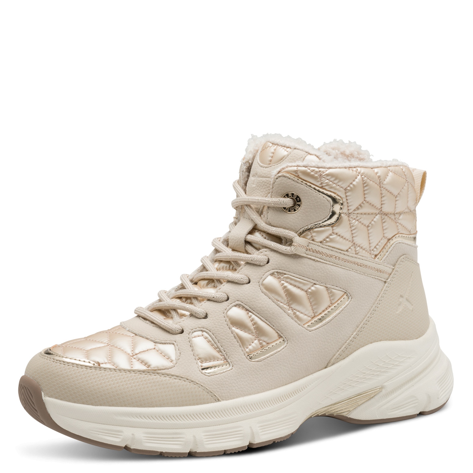 Image of Tamaris Winterboots, Keilabsatz, Schnürboots mit abgesteppten Wattierungen