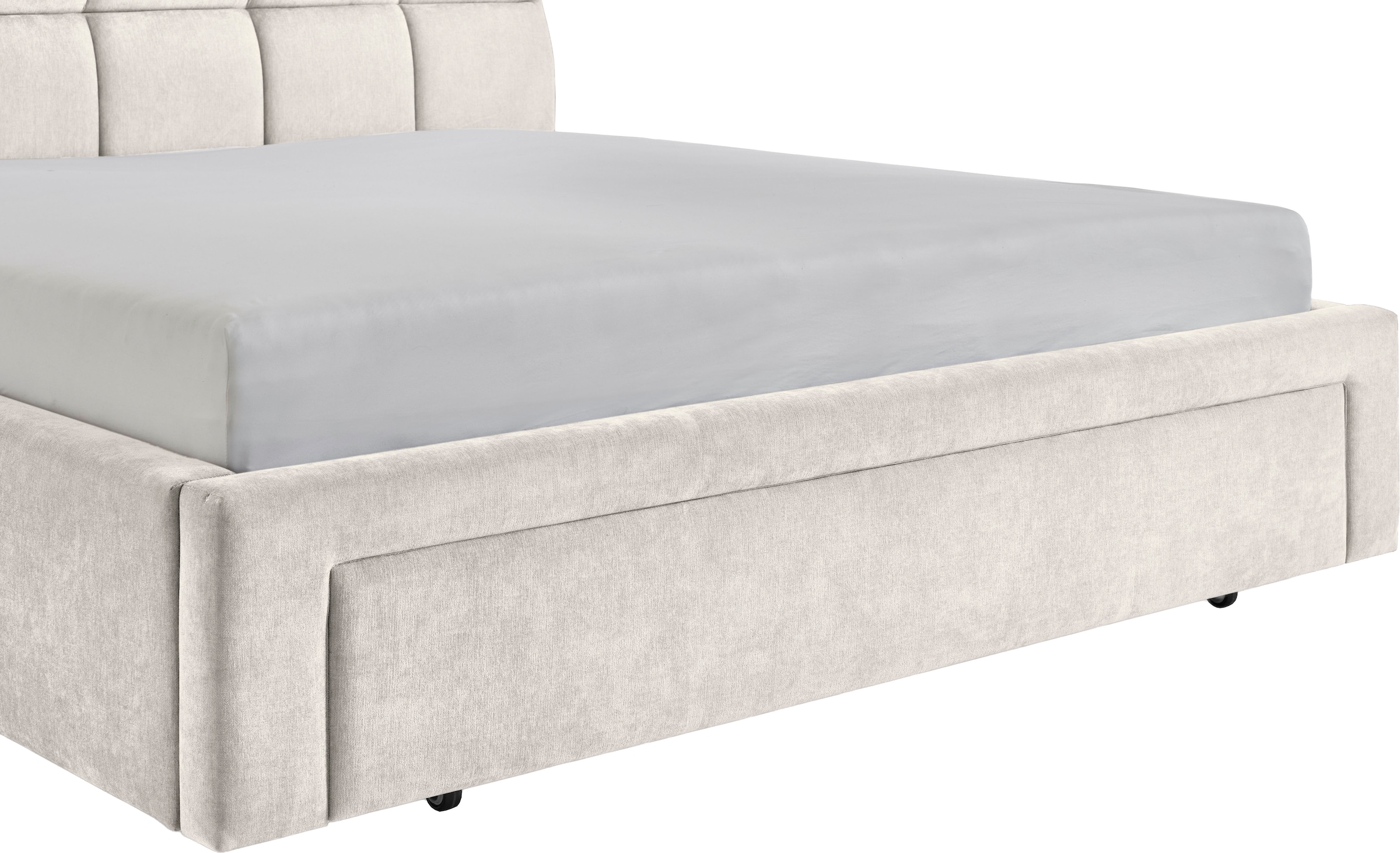 meise.möbel Polsterbett »Canyon, Breite 180cm, erhältlich in grau oder beige« inkl. Schubkasten im Fussteil - ideal als Hundebett nutzbar