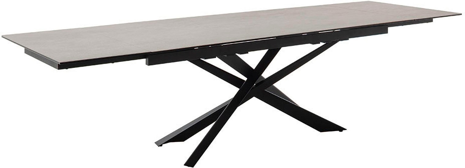 MCA furniture Table de salle à manger »TESERO Auszugtisch 200-300 cm« Einzelstück,  Keramik,Metall,Marmor-Optik,ausziehbar,belastbar 100kg,10-12 Pers.