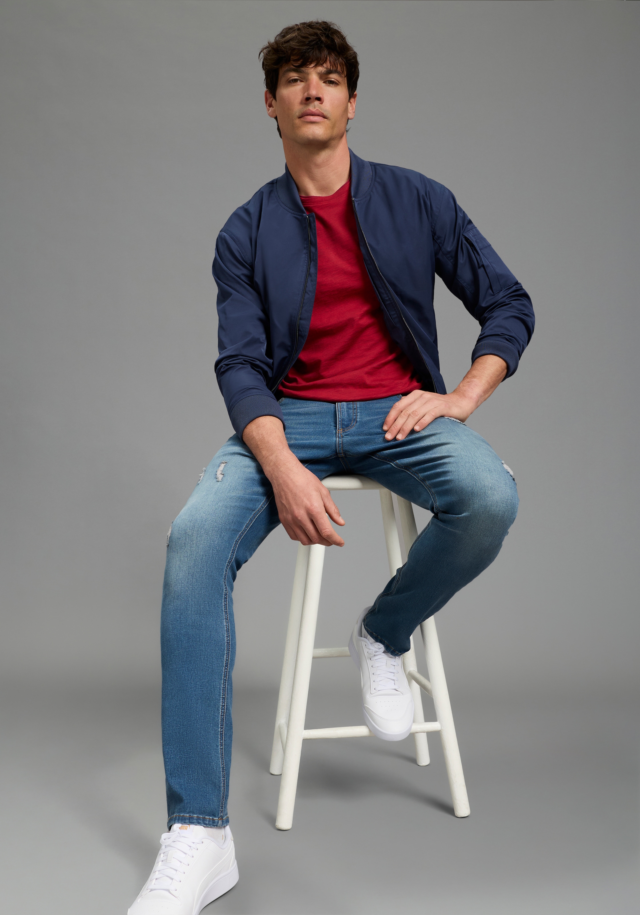 Bruno Banani T-shirt Mit Doppelkragen und Zierbrusttasche