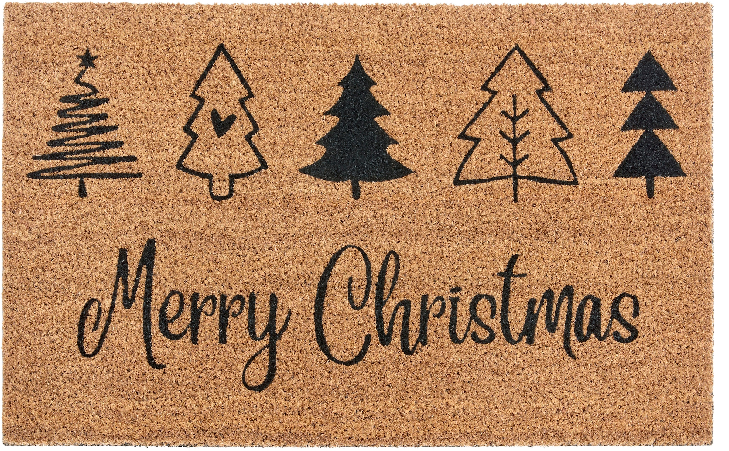 HANSE Home Fussmatte »Mix Mats Kokos Christmas Trees«, rechteckig,  Weihnachten, Schmutzfangmatte, Outdoor, Rutschfest, Innen, Kokosmatte  kaufen