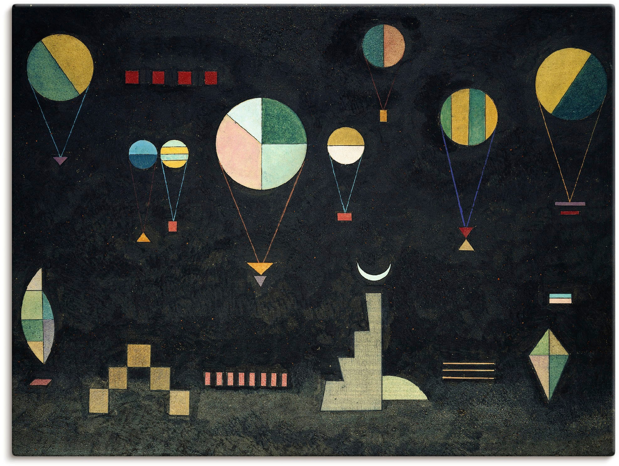 Image of Artland Wandbild »Flach-Tief. 1930«, Muster, (1 St.), in vielen Grössen & Produktarten -Leinwandbild, Poster, Wandaufkleber / Wandtattoo auch für Badezimmer geeignet bei Ackermann Versand Schweiz