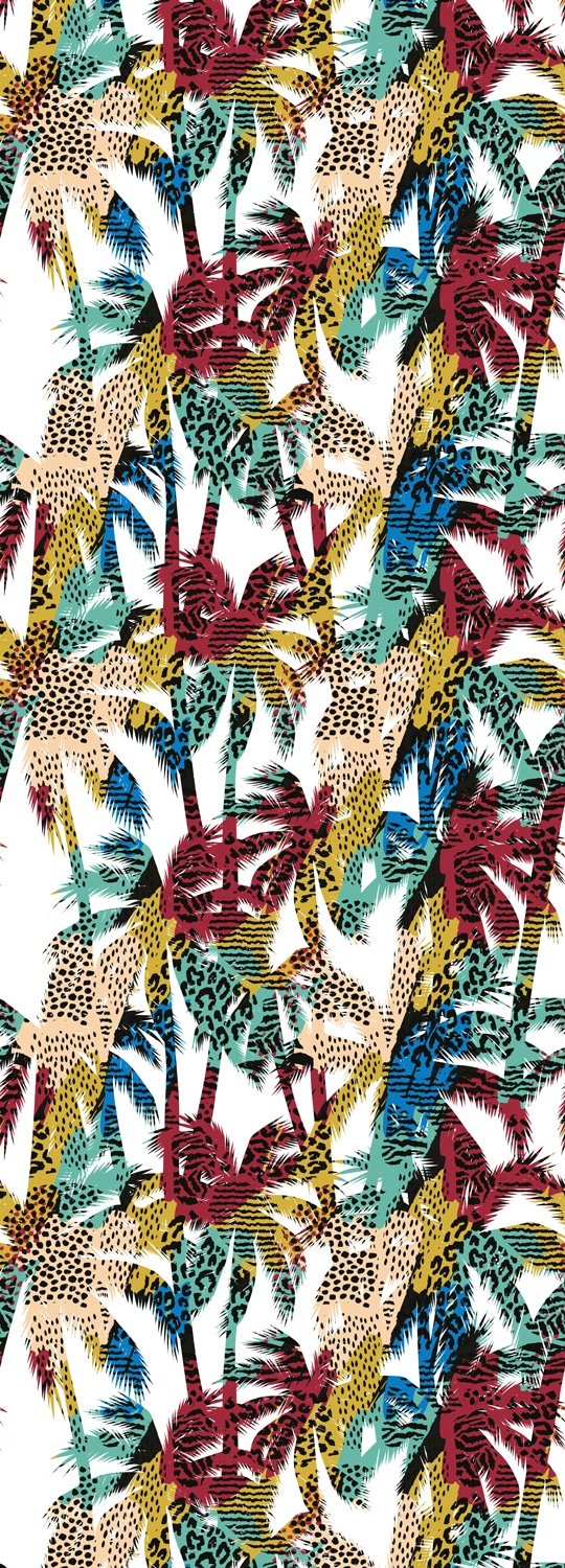 Image of queence Vinyltapete "Juna" Motiv bedruckt botanisch floral gemustert natürlich glatt 90x250cm, selbstklebend, kinderleichte Anbringung, Sticker