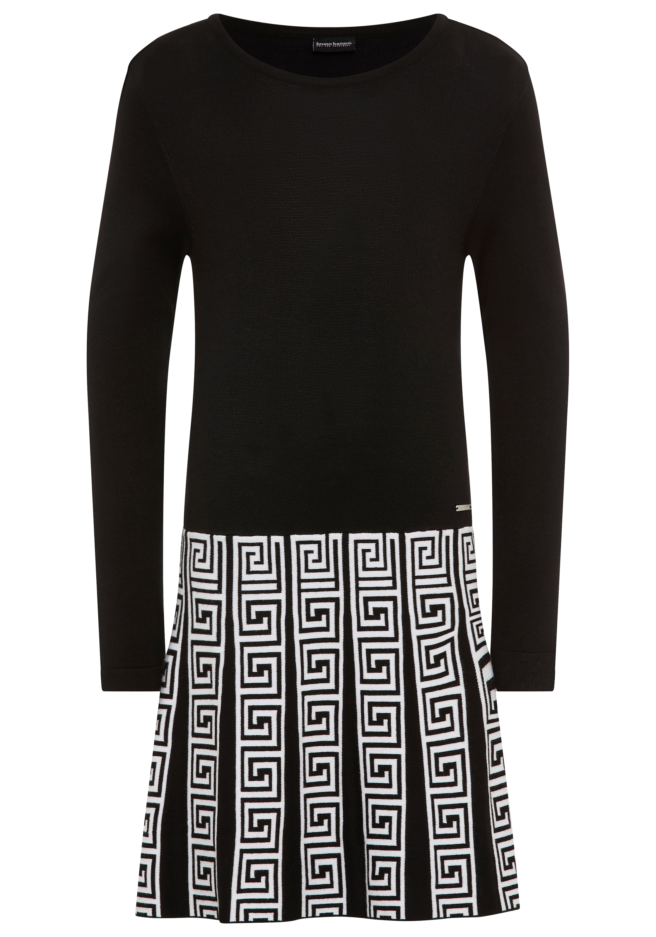 Bruno Banani Robe en tricot »Strickkleid mit Faltenrock und Jacquardmuster« NEUHEIT: BRUNO BANANI für TEENS! Trendiges Strickkleid