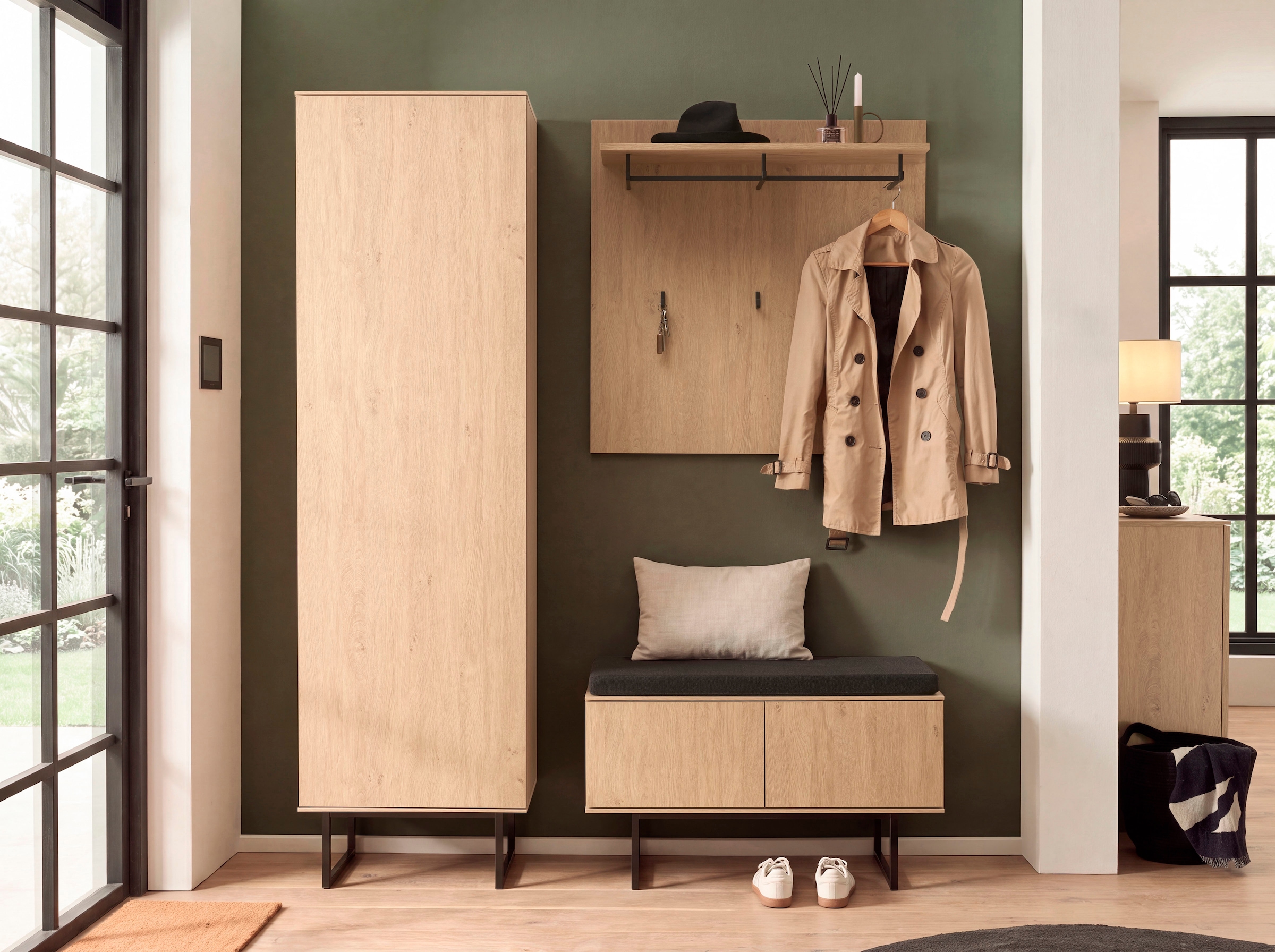 Home affaire Garderoben-Set »Lund, moderne Garderobe, Komplettset mit viel Stauraum« Set, 3 Stk. tlg.