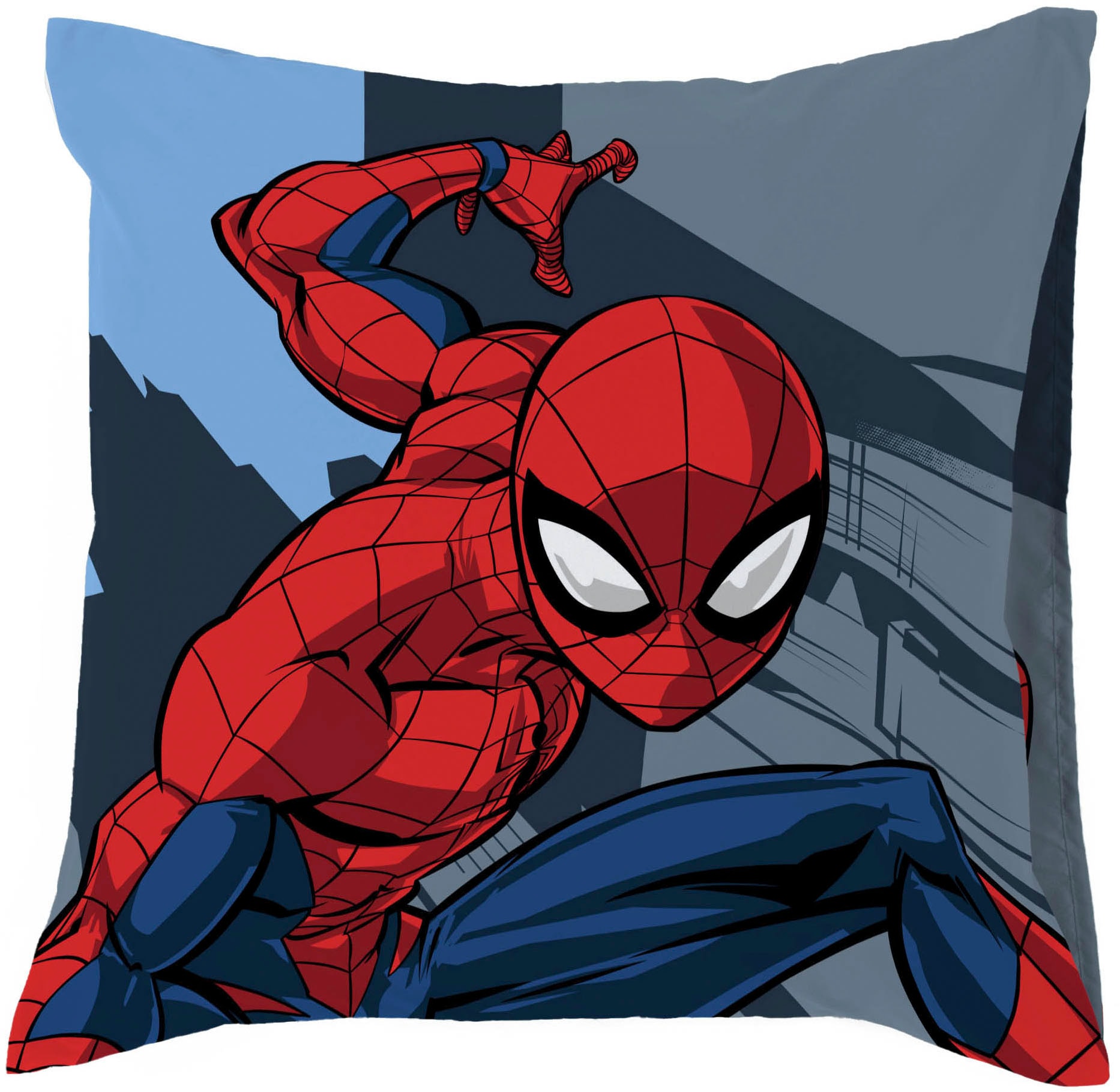 MARVEL Linge de lit pour enfants »Marvel Spiderman Bettbezug-Set 135x200 cm + Kissenbezug 80x80 cm« 2 pièces 100 % coton, lavable en machine, réversible