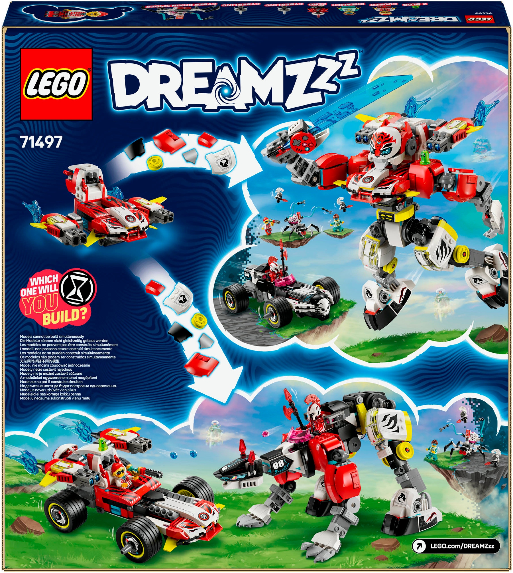 LEGO® Pions de construction »Coopers Tiger-Mech und Zero's Hot Rod Auto (71497), LEGO DREAMZzz« fabriqué en Europe