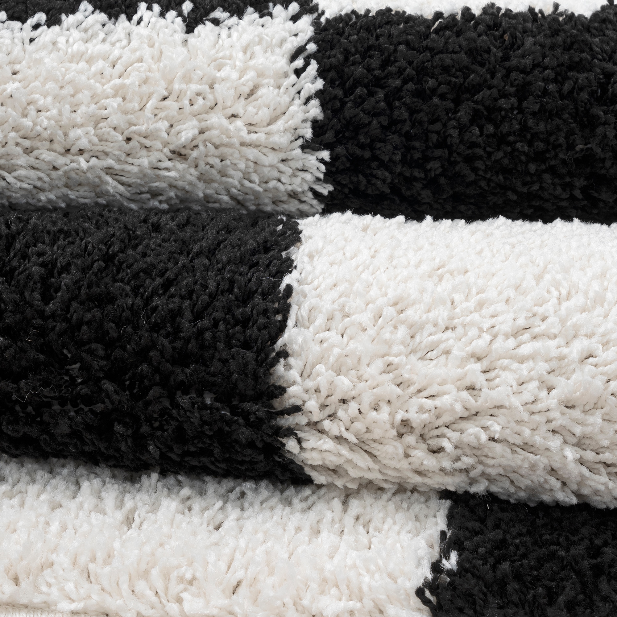 Sanat Hochflor-Teppich »Milano 1250 , auch als Läufer und in Rund« rechteckig 30 mm Höhe Hochflor, Shaggy, Karo, Wohnzimmer, Schlafzimmer