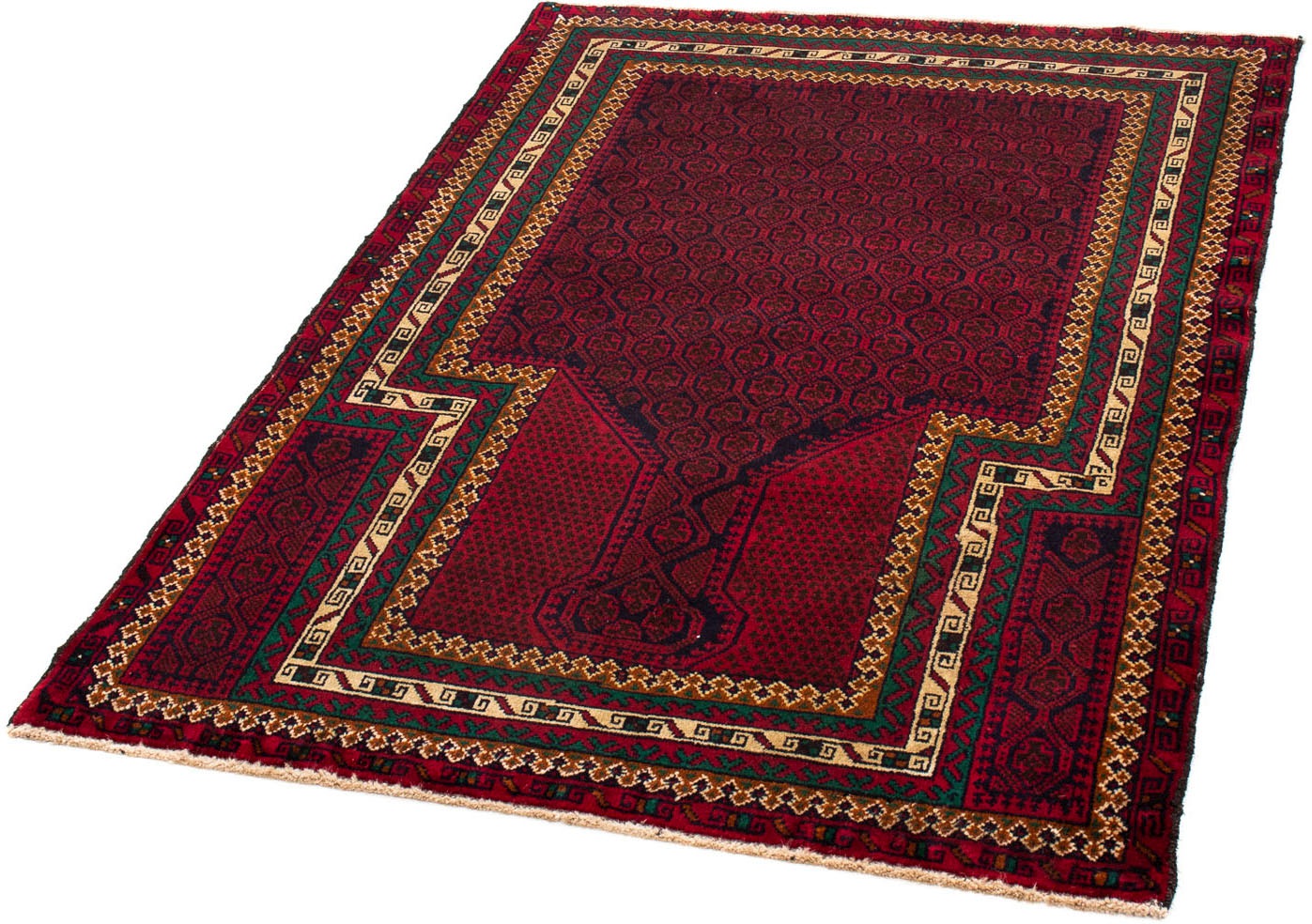 Image of morgenland Orientteppich »Belutsch - 136 x 94 cm - rot«, rechteckig, 8 mm Höhe, Wohnzimmer, Handgeknüpft, Einzelstück mit Zertifikat bei Ackermann Versand Schweiz