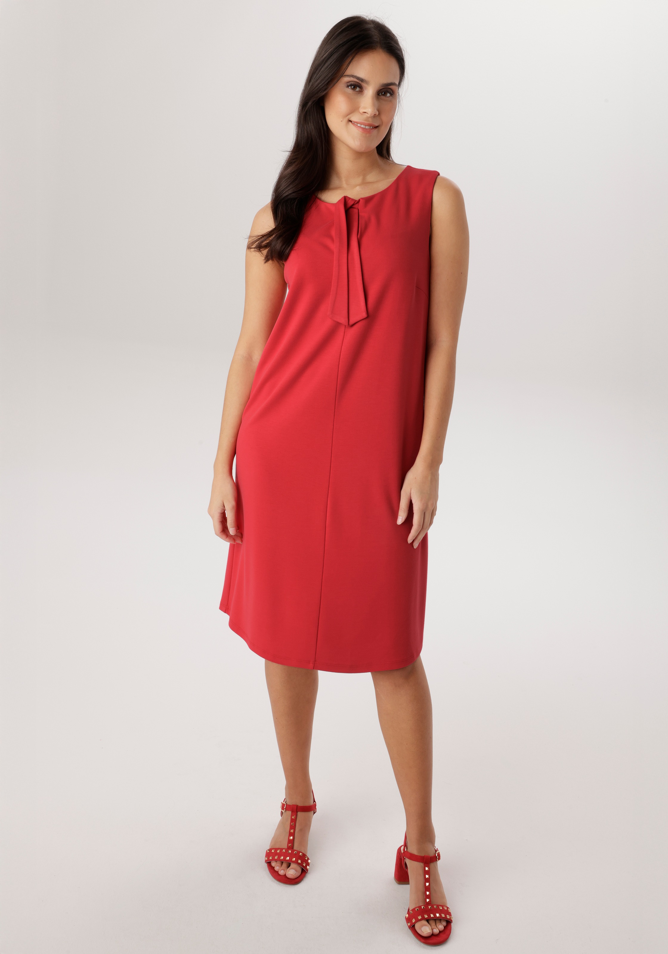 Image of Aniston SELECTED Jerseykleid mit raffinierten Ausschnitt und Bindebänder - NEUE KOLLEKTION
