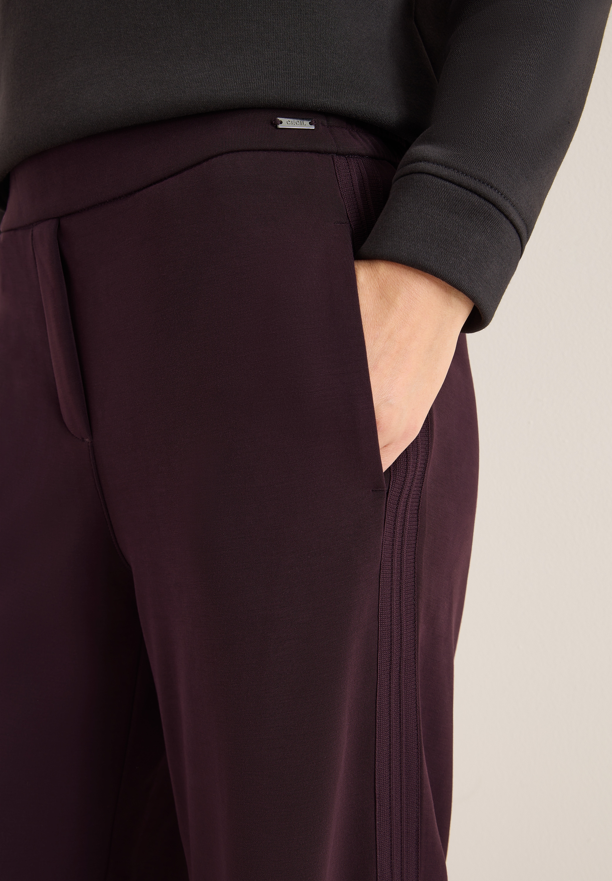 Cecil Pantalon en tissu  mit Gallonstreifen