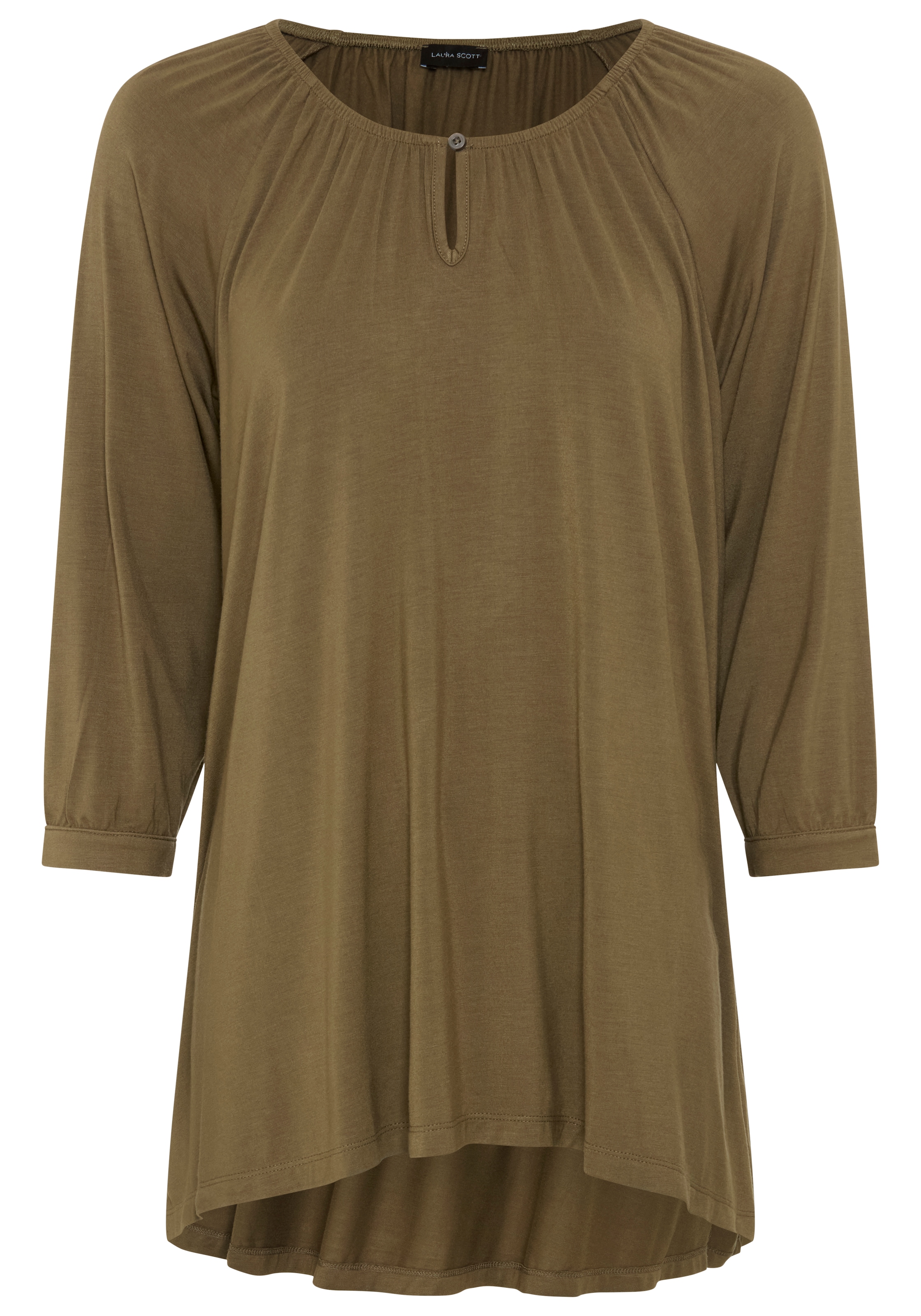 Laura Scott T-shirt tunique coupe en A, longueur couvrant les fesses, mélange viscose élastique